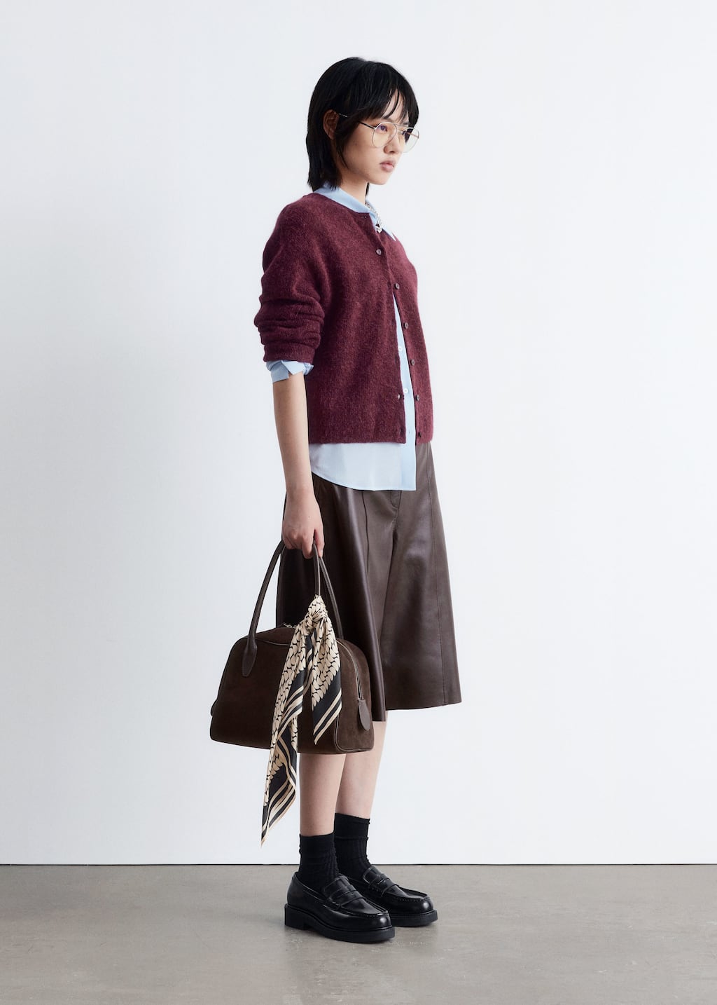 Image of Alpaca-Blend Knitted Cardigan