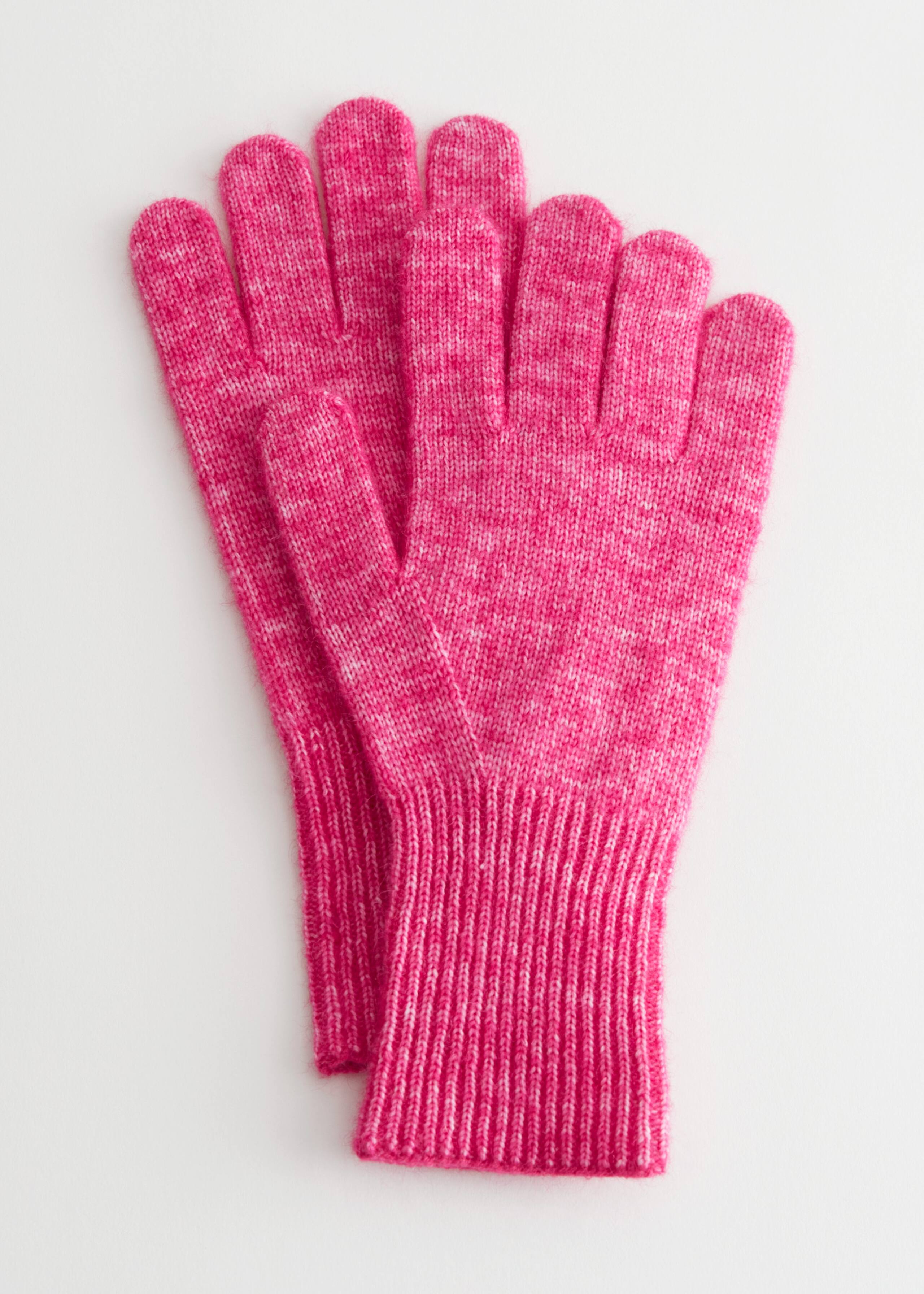 Guantes en mezcla de lana y mohair - Rosa - Bodegón