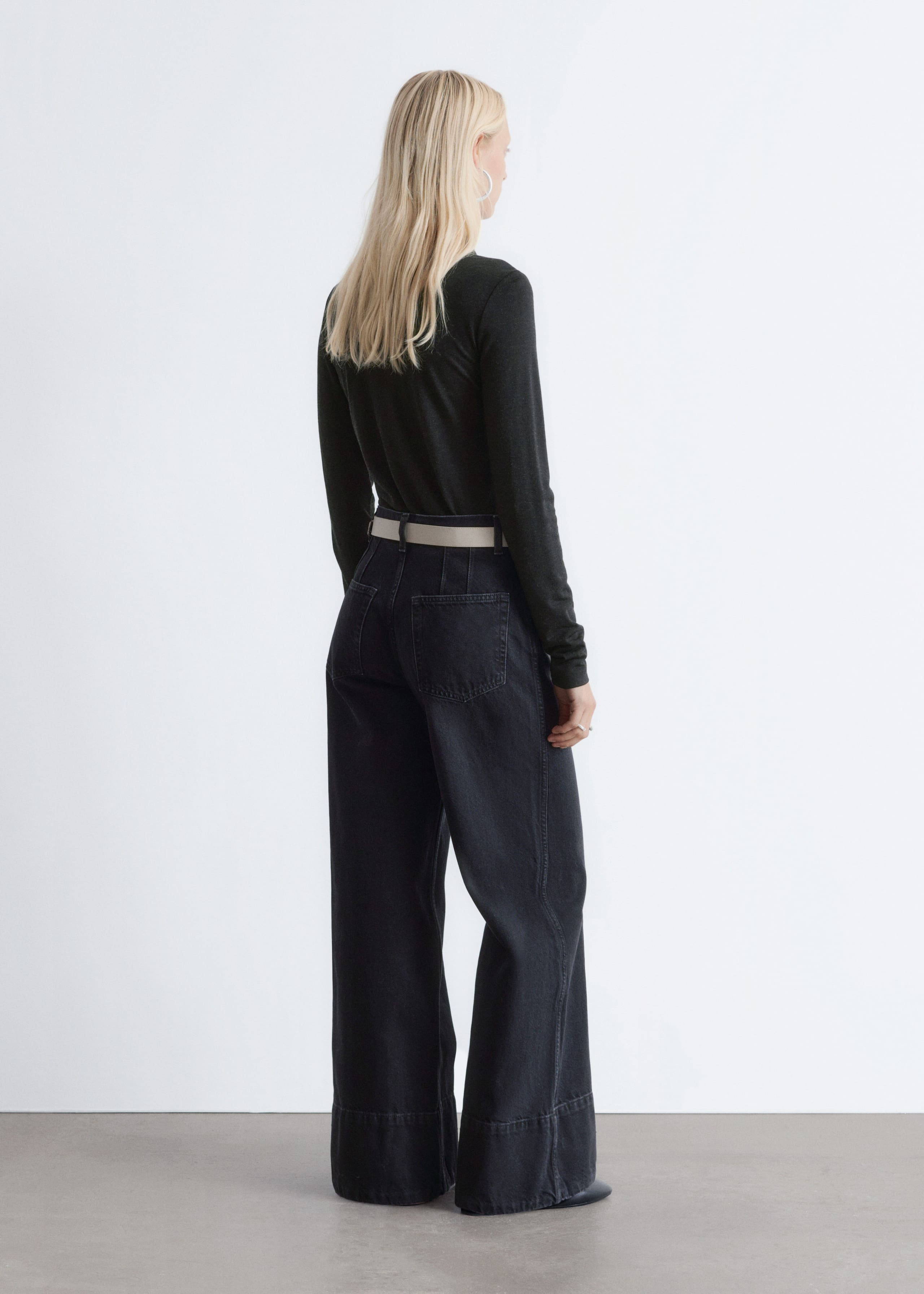 Image of Long Wide-Leg Jeans