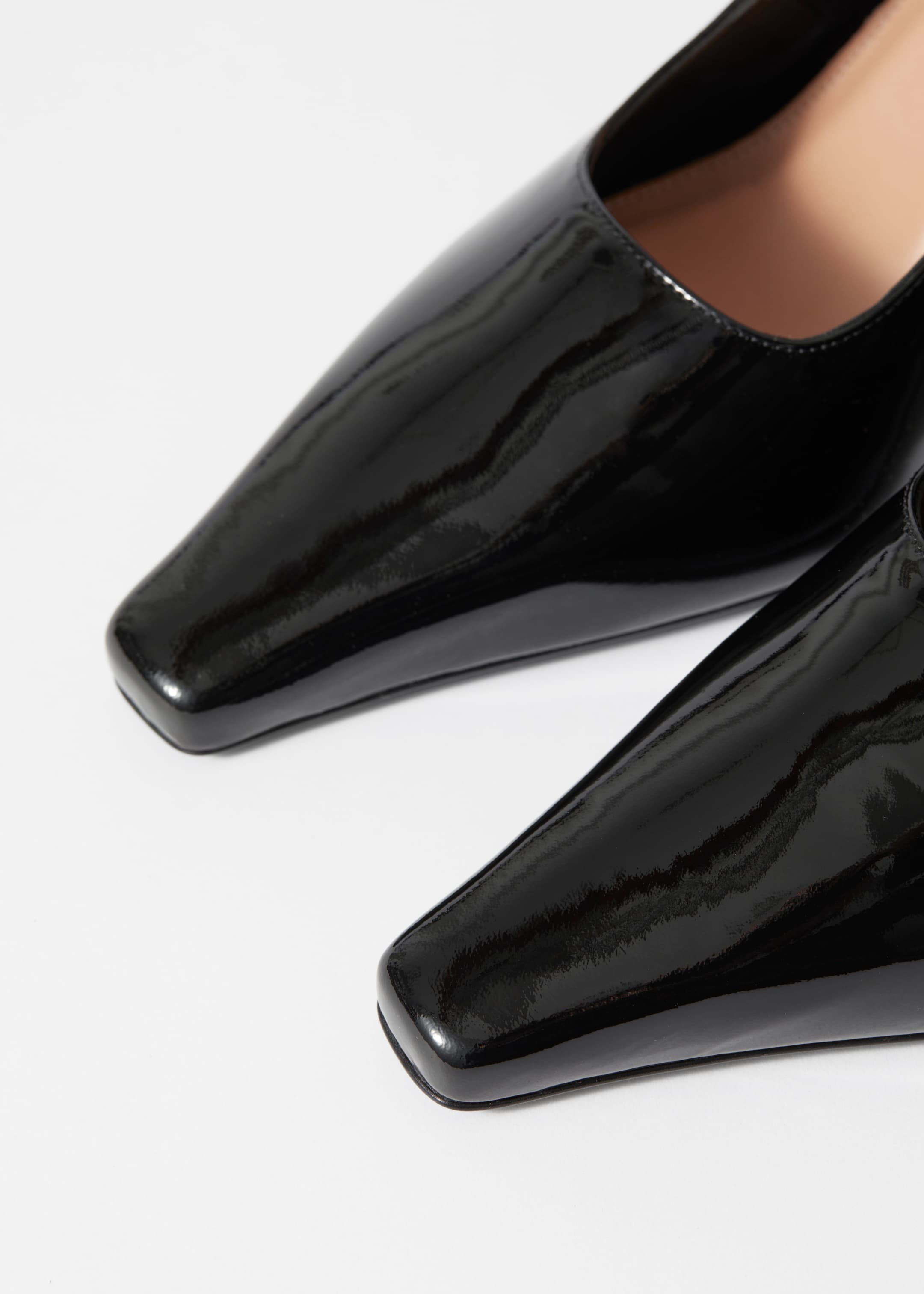 Agrandir l'image: Escarpins à bride arrière en cuir verni - Noir - FEMME | H&M CH 3