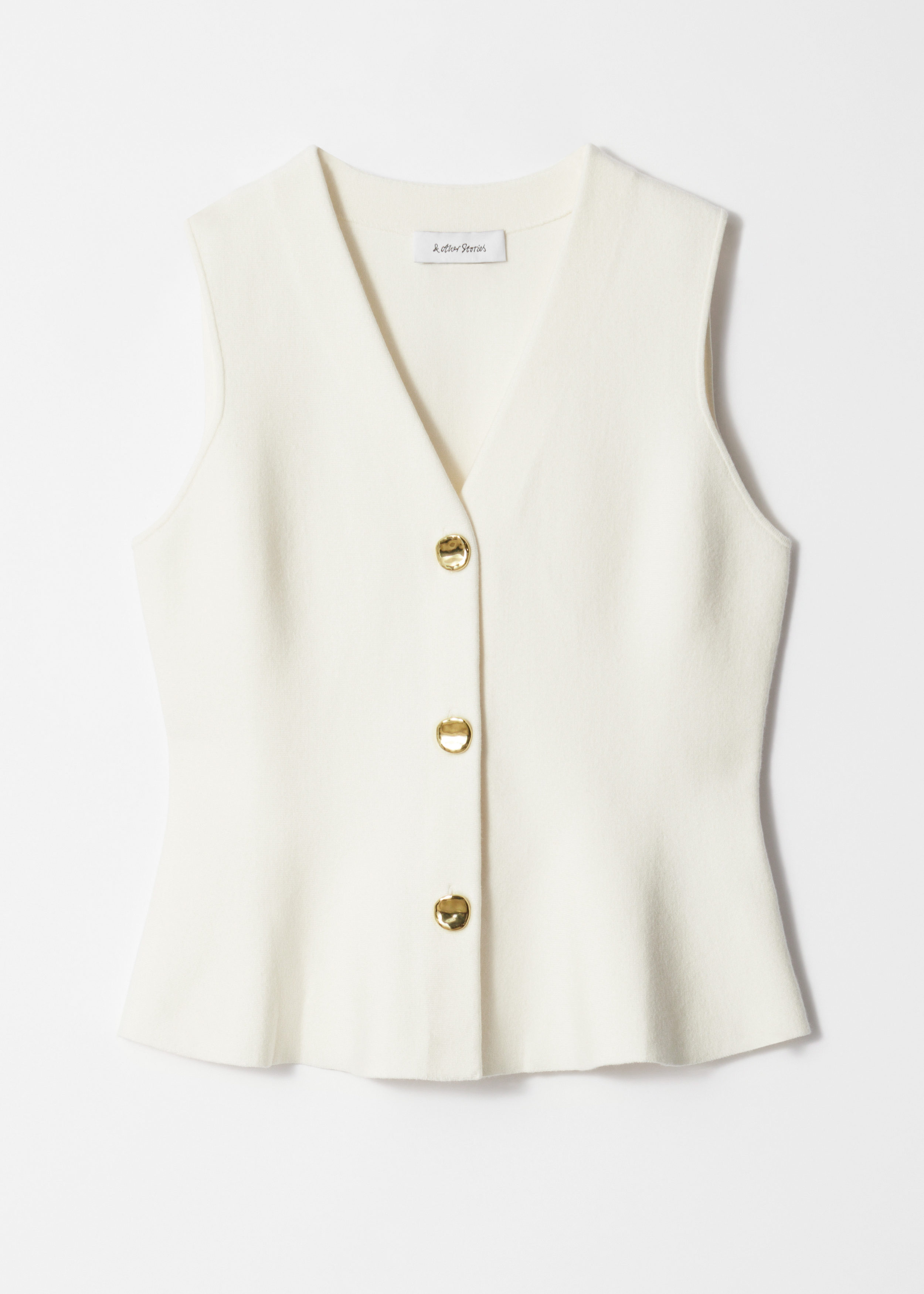 Knitted Peplum Waistcoat