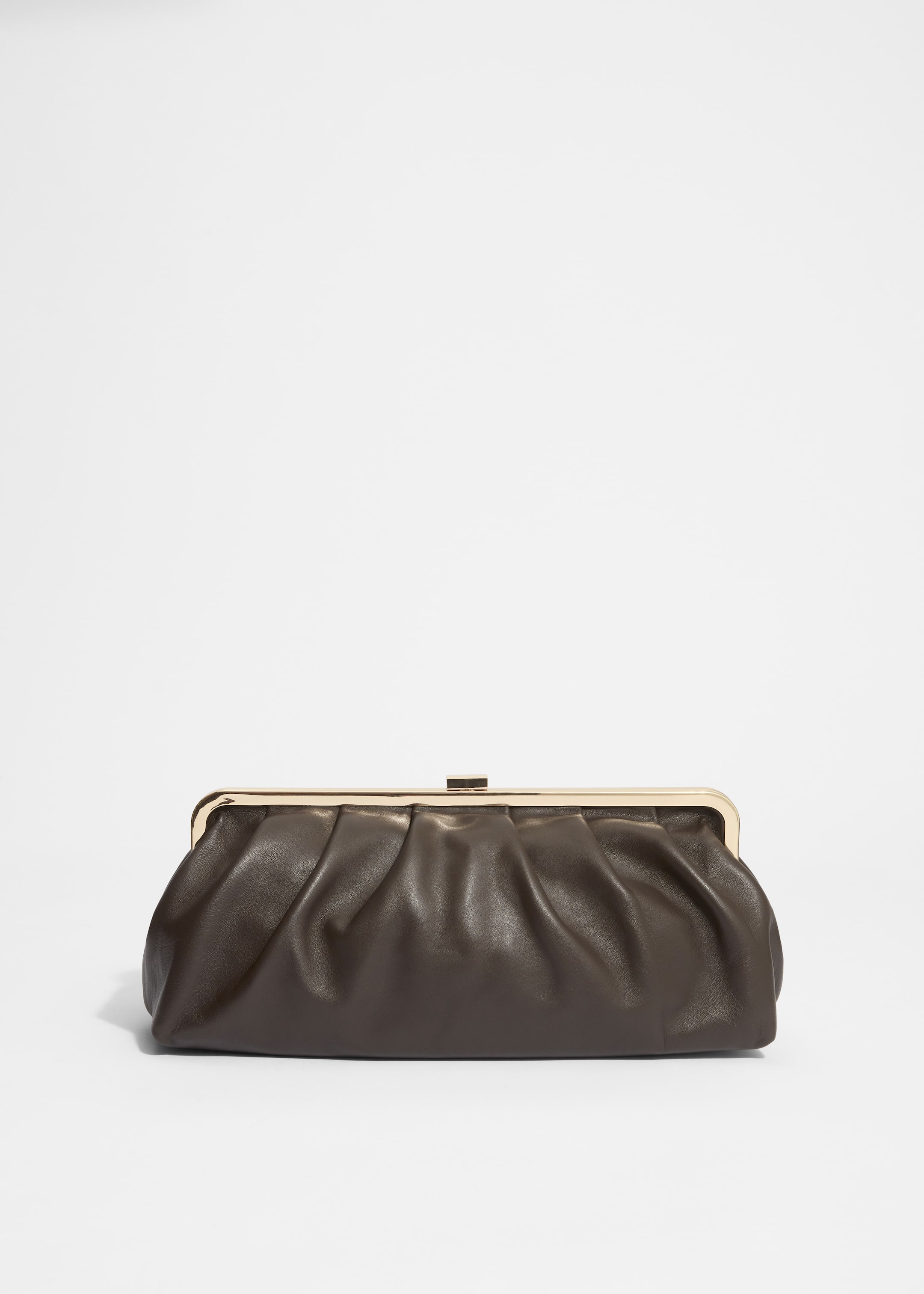 Ingrandisci l'immagine: Classic Leather Clutch Bag - Brown - DONNA | H&M CH 1