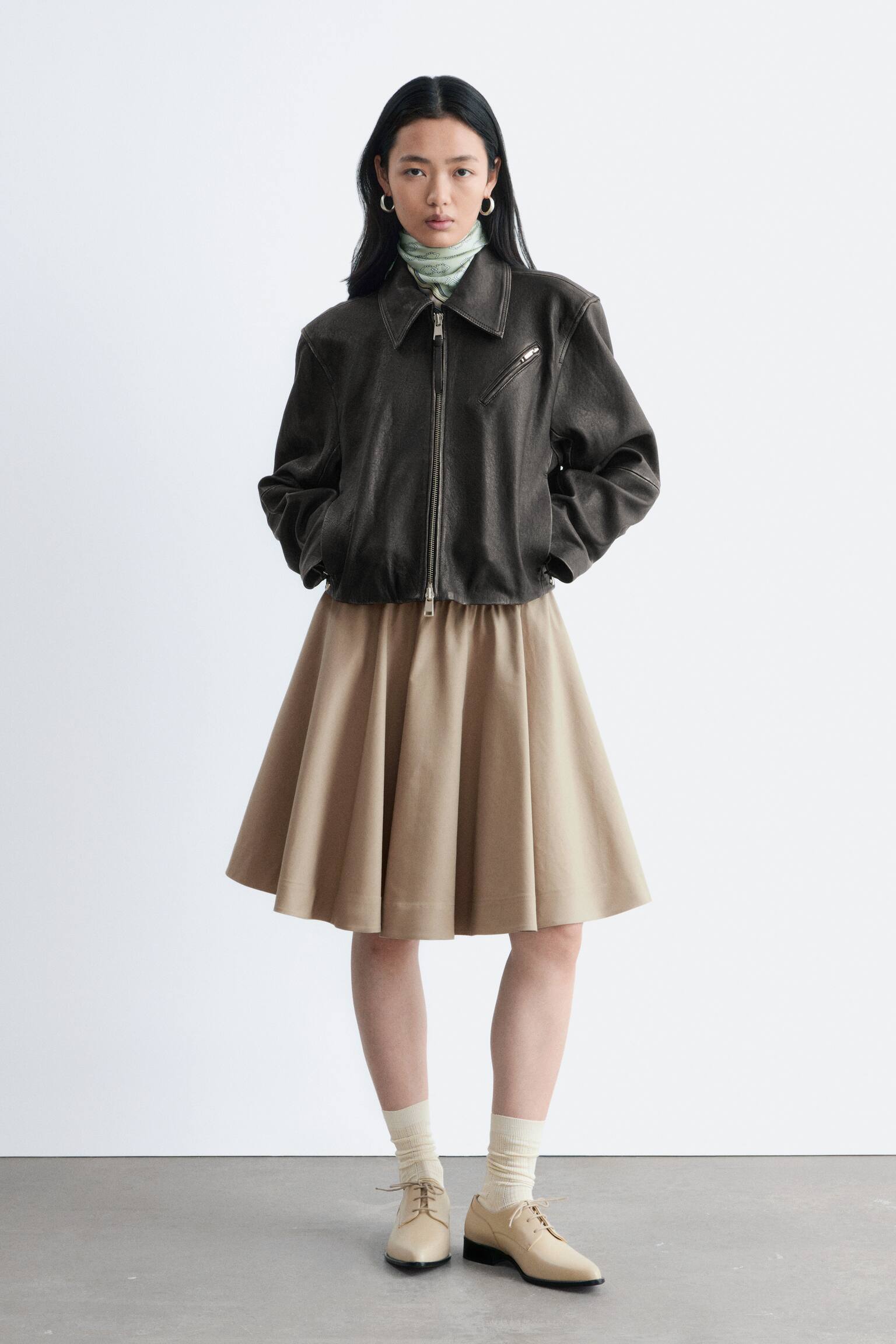 Chaussures derbies en cuir - Cream/Noir - 6