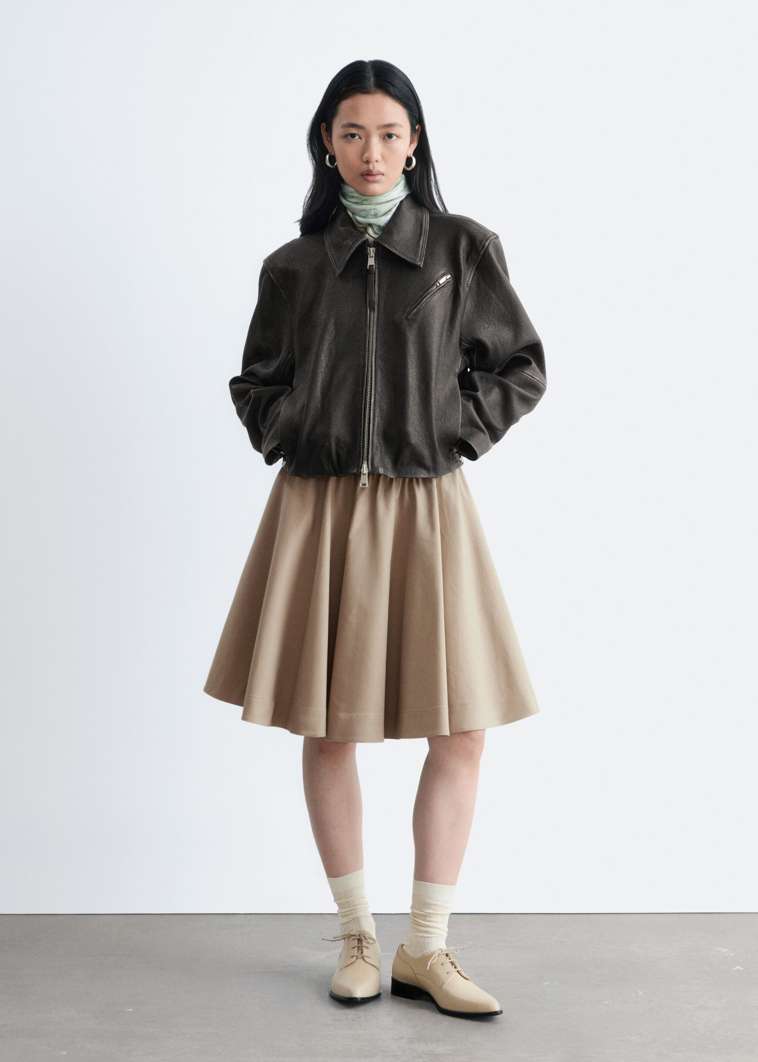 Skórzane półbuty – Czarny – Lookbook