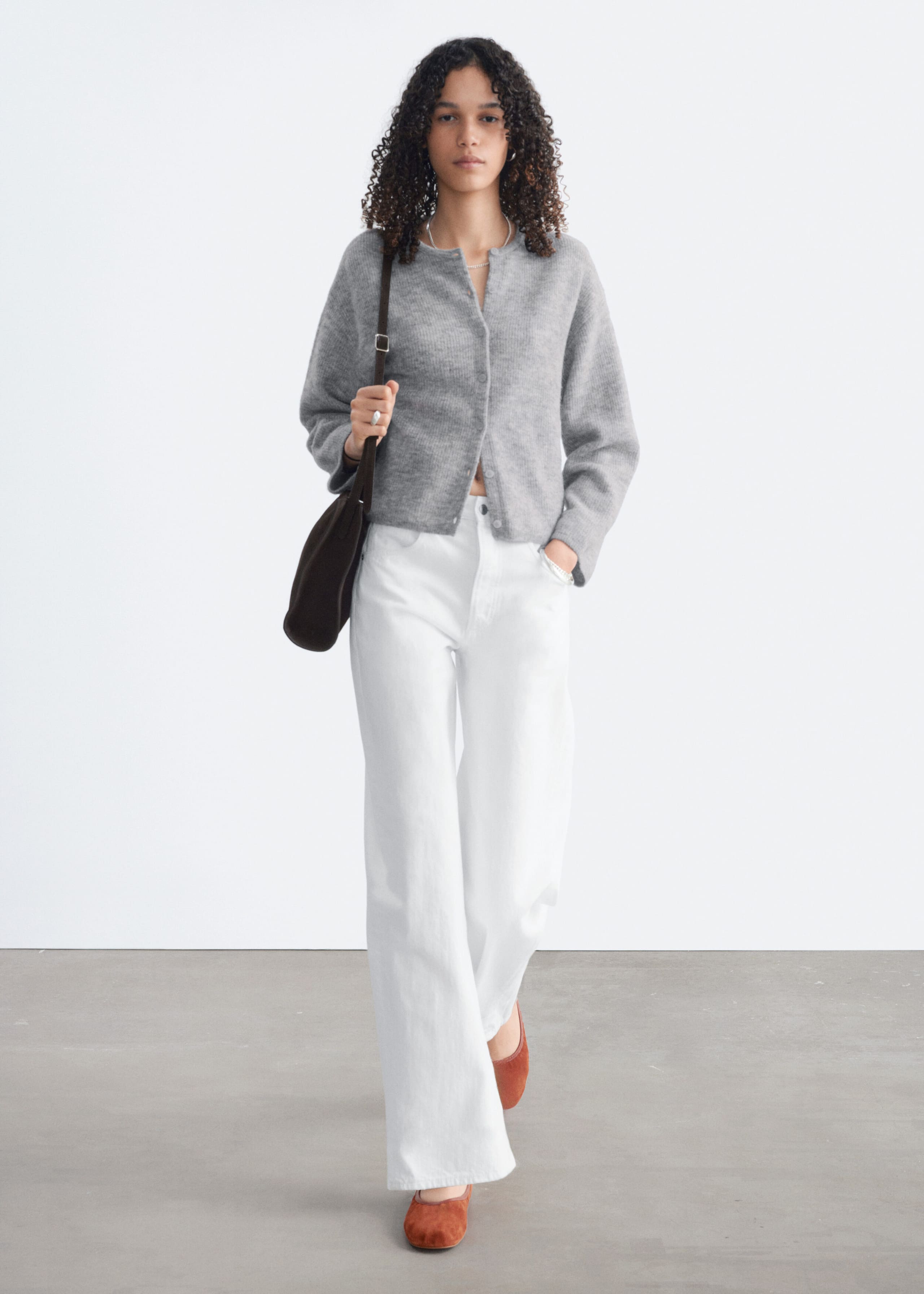 Alpaca-Blend Knitted Cardigan - Mole - Lookbook
