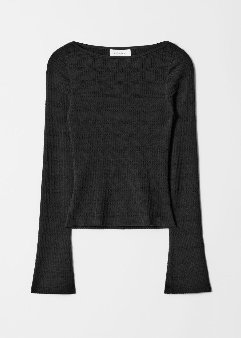 Image of Knitted Boat-Neck Top