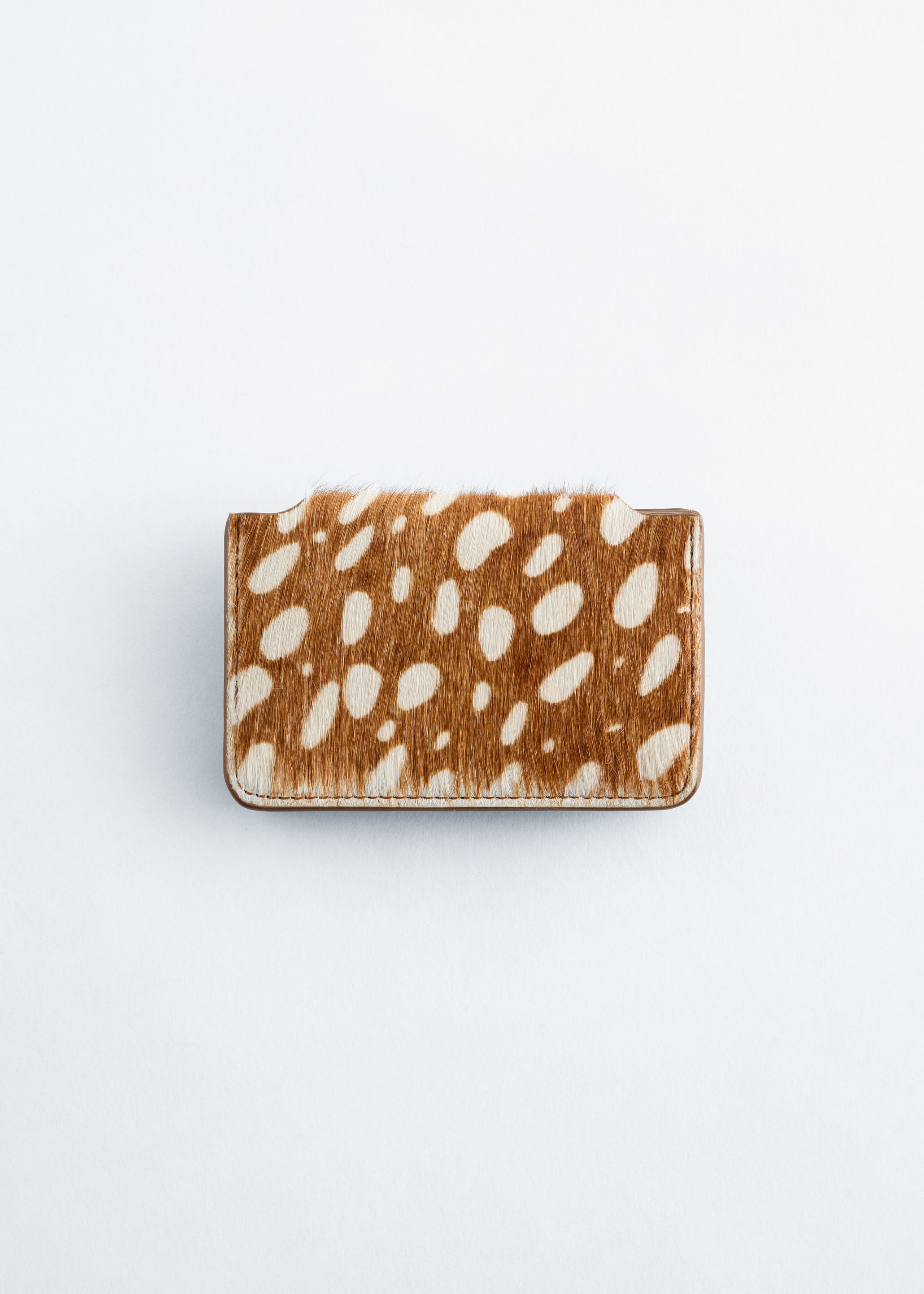 Image of Kartenetui aus Leder mit Animal-Print