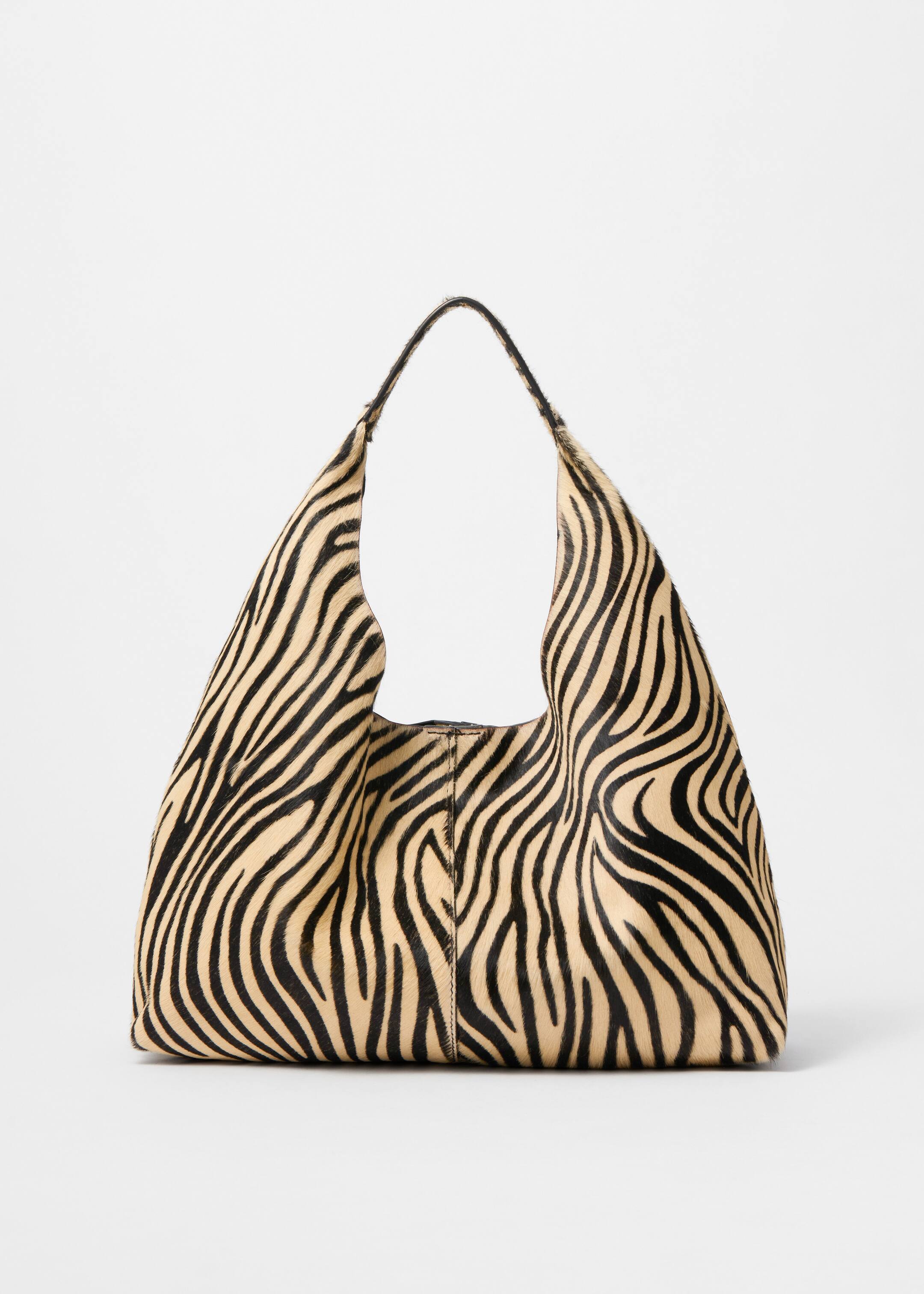 Agrandir l'image: Sac cabas en cuir à imprimé animal - Motif zèbre beige - FEMME | H&M BE 2
