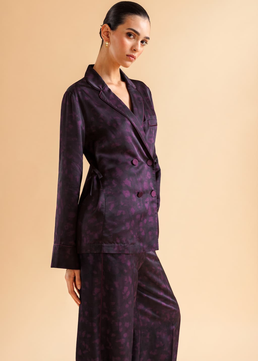 Image of Double-Breasted Shirt Blazer