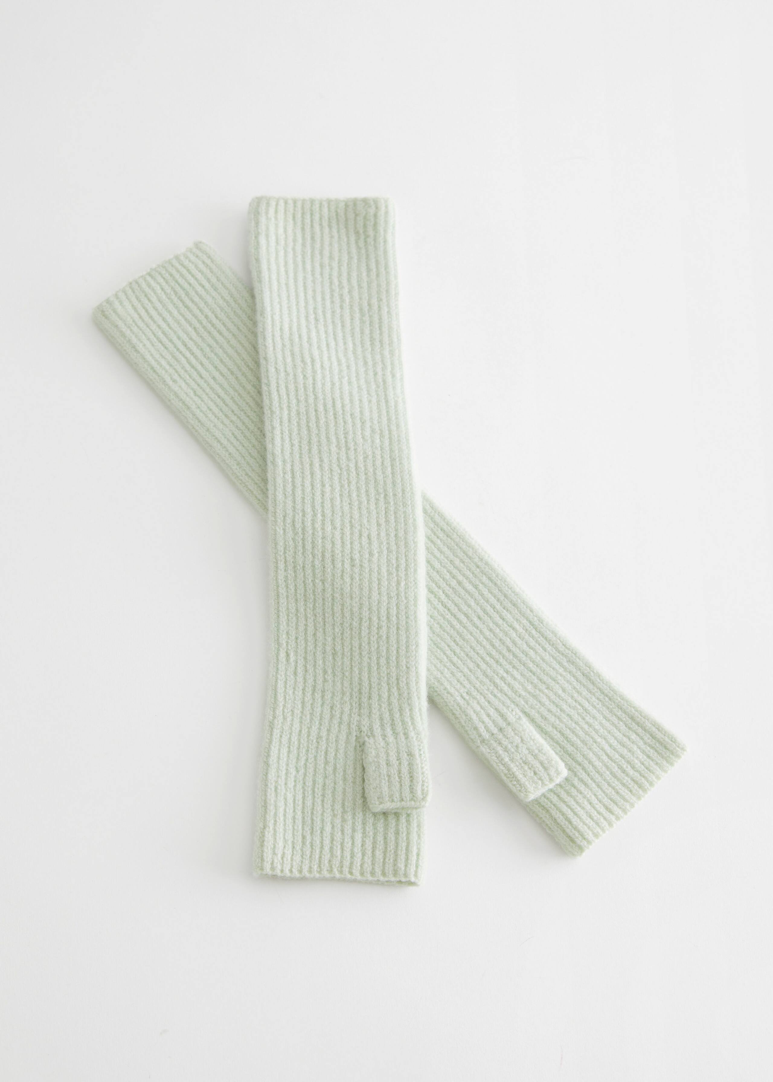 Fingerless Gloves - Minty Green - Still Life