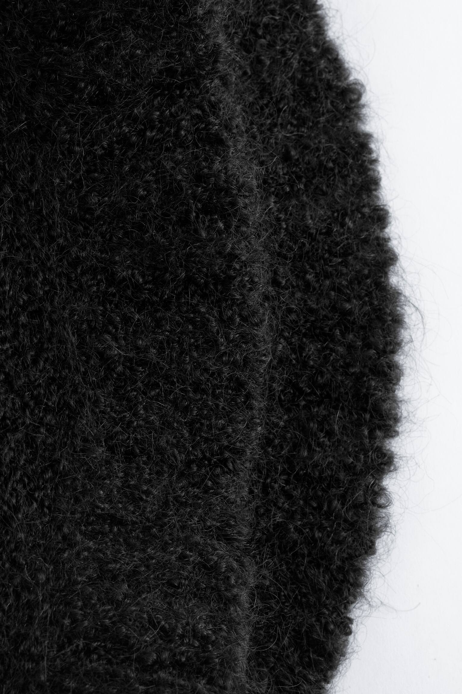 Mohair-Blend Bucket Hat - שחור - 2