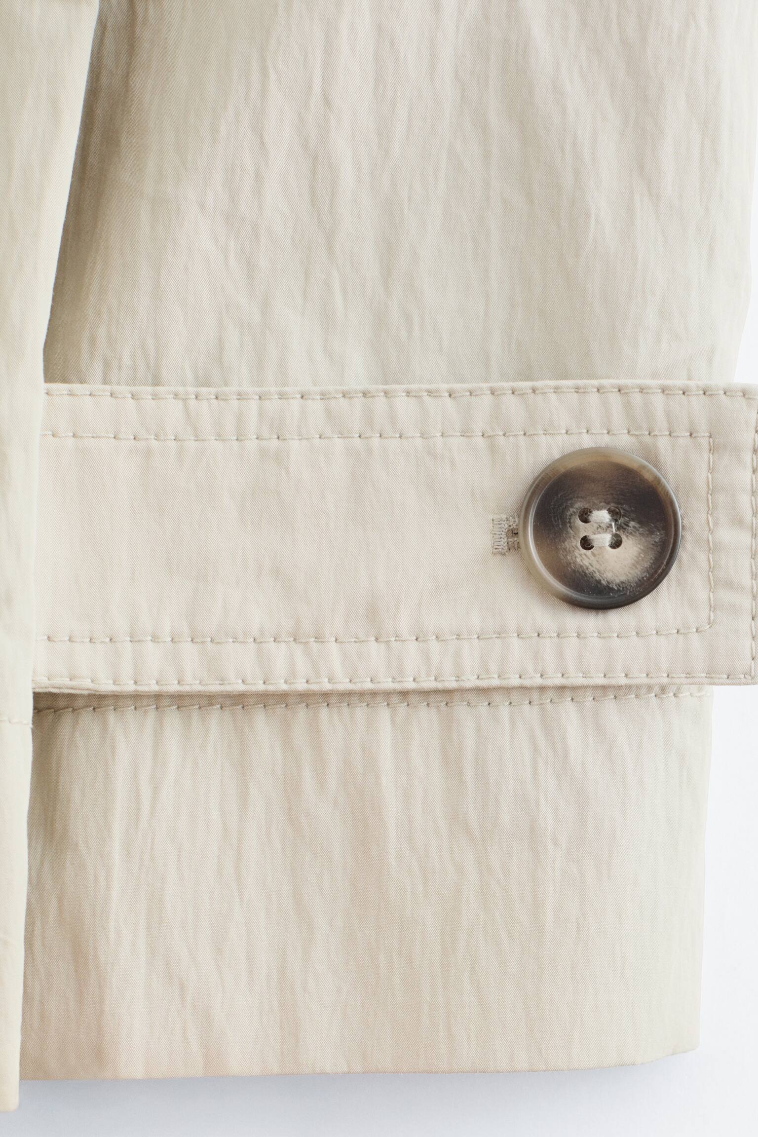 Veste trois-quarts ceinturée - Beige clair/Noir - 10