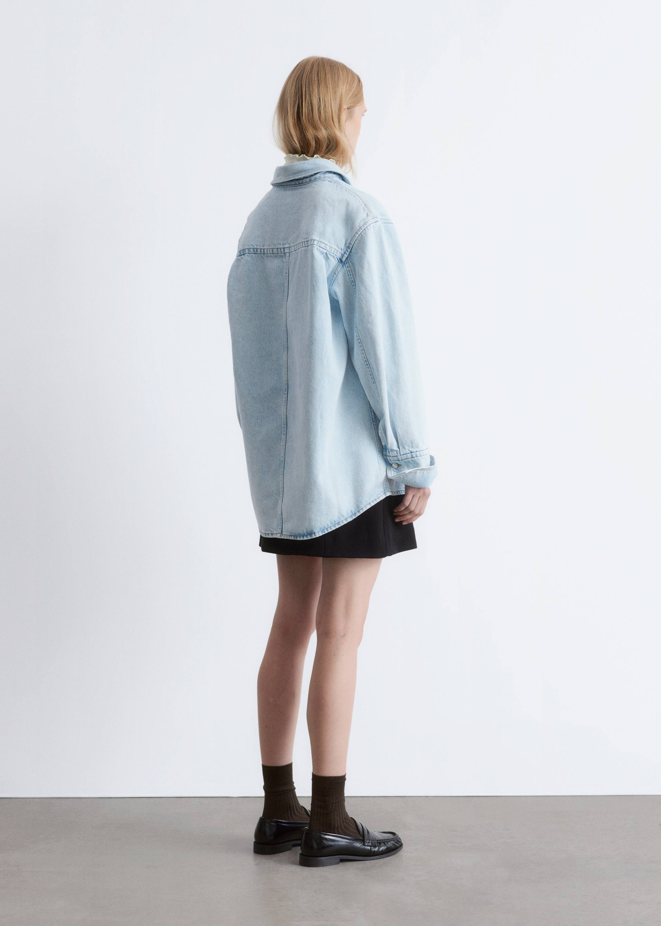 View larger image: Oversized Denim Shirt - Light Blue - Ladies | H&M GB 5