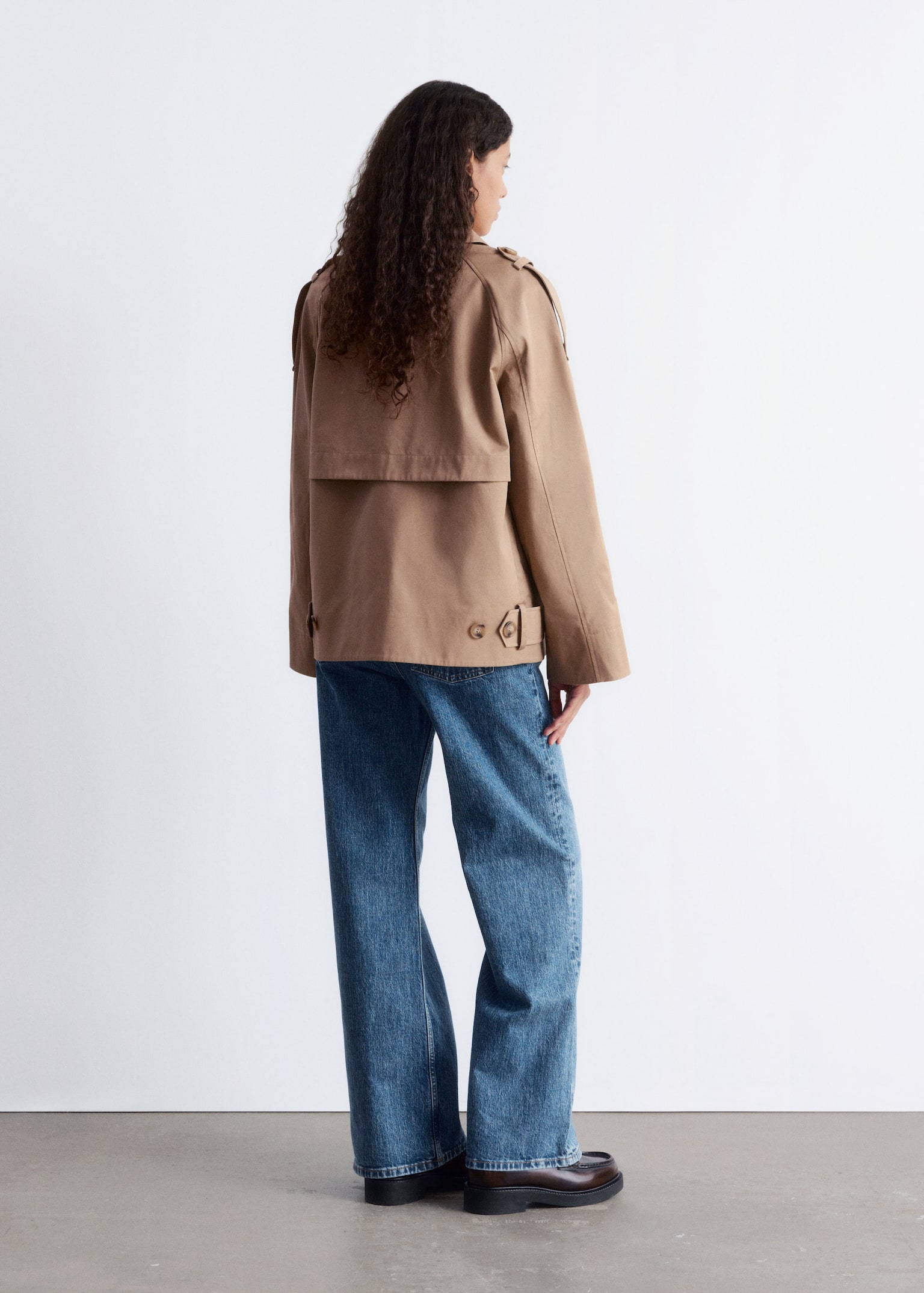 Trench-coat à double boutonnage - Beige/Vert kaki - 5
