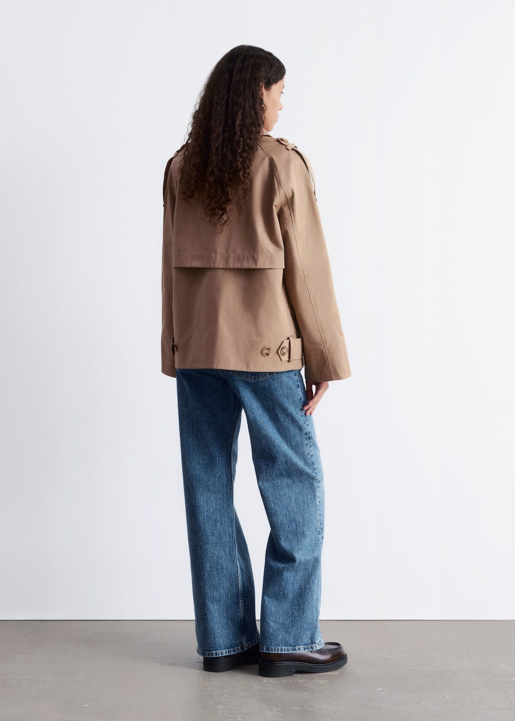 Image of Double-Breasted Trench Jacket