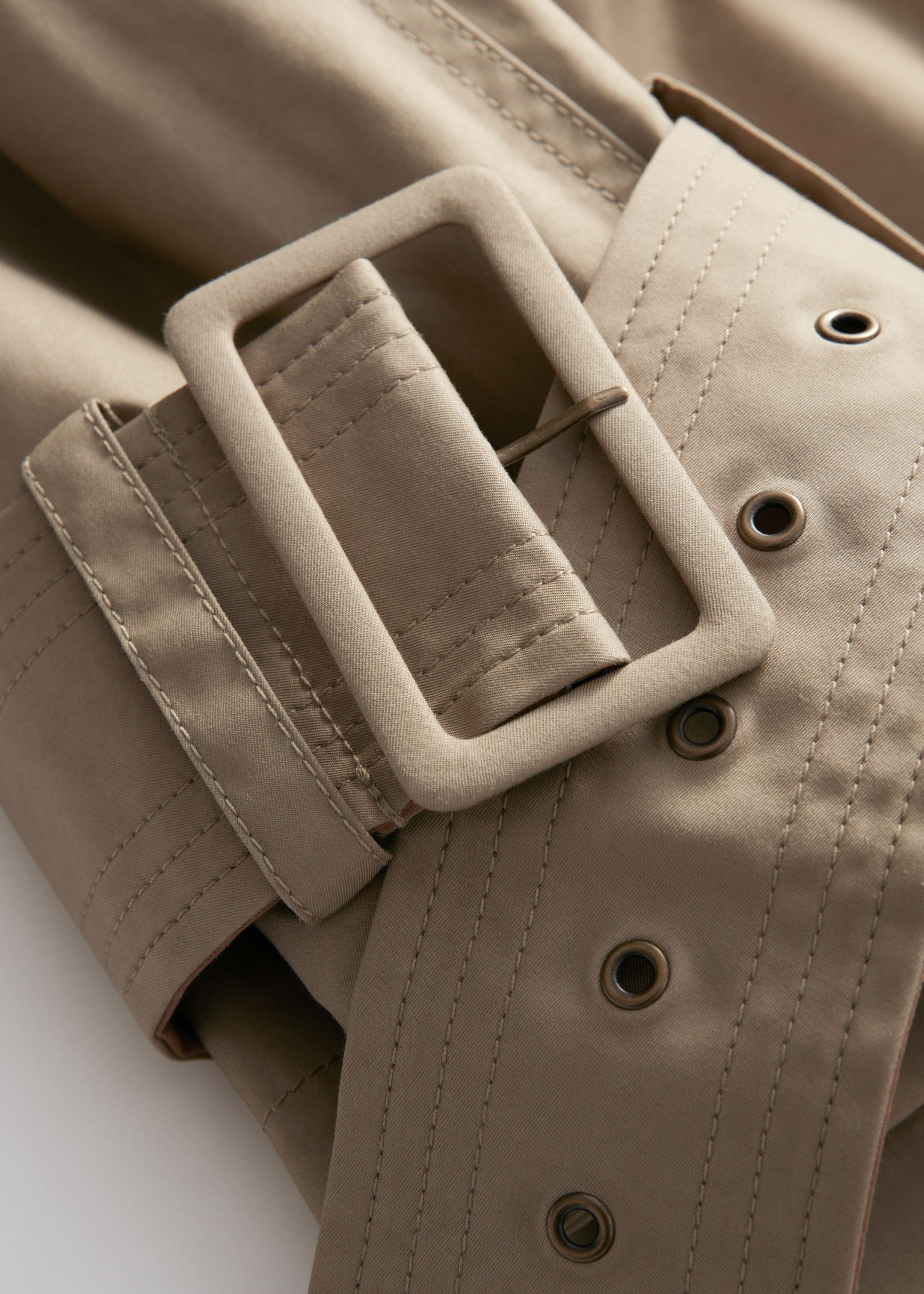 View larger image: Belted Maxi Trenchcoat - Beige - Ladies | H&M GB 4