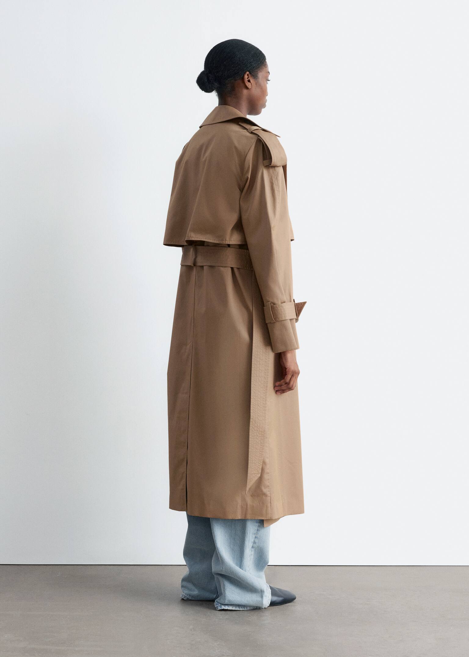 Belted Trench Coat - Beige/Khaki - 10