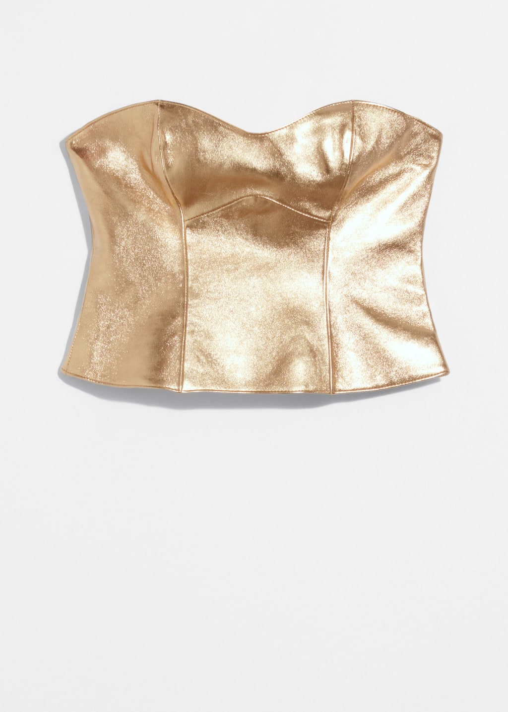 Image of Bustier aus Metallic-Leder