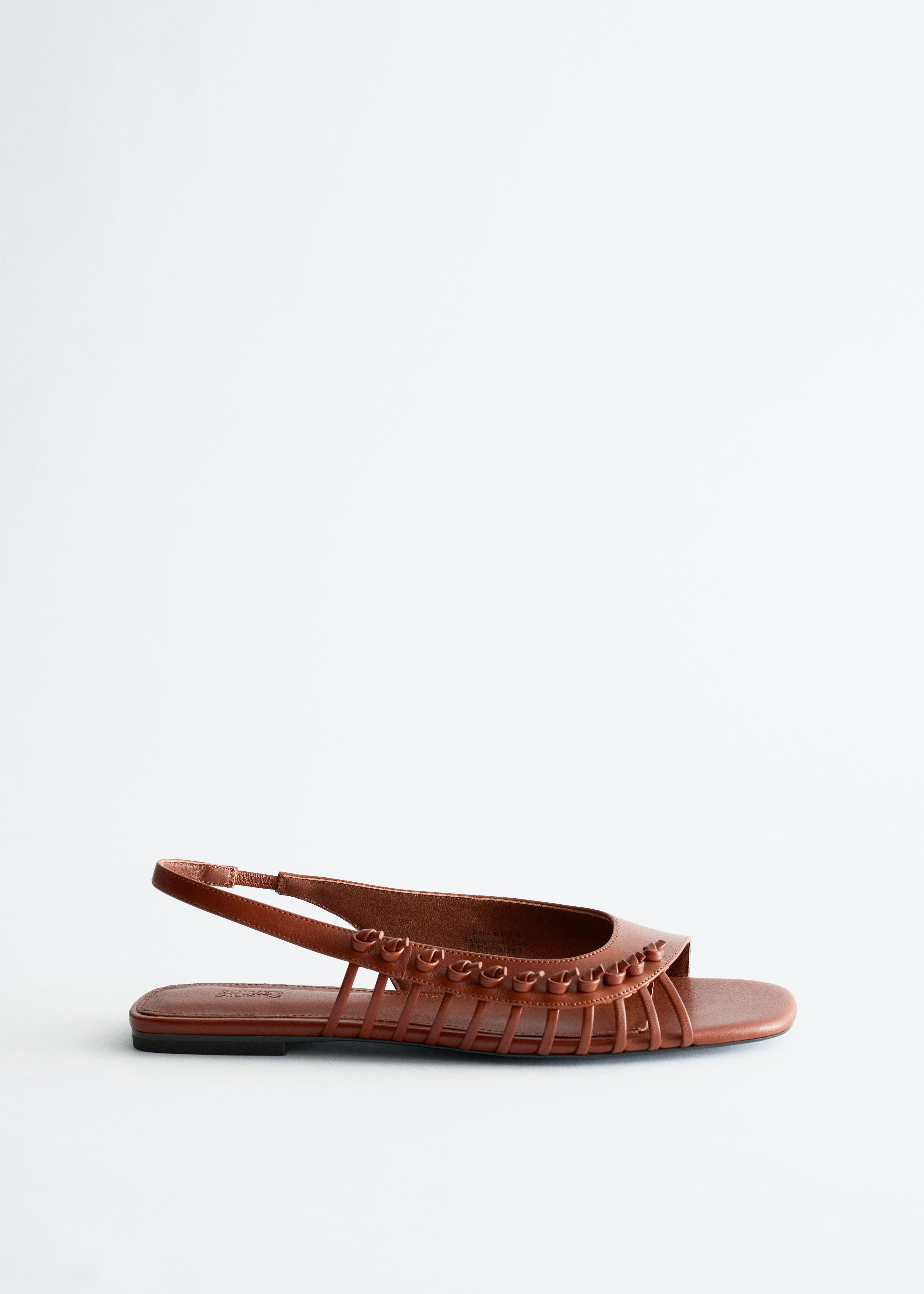 Sandali slingback in pelle - Marrone/Bordeaux/Verde