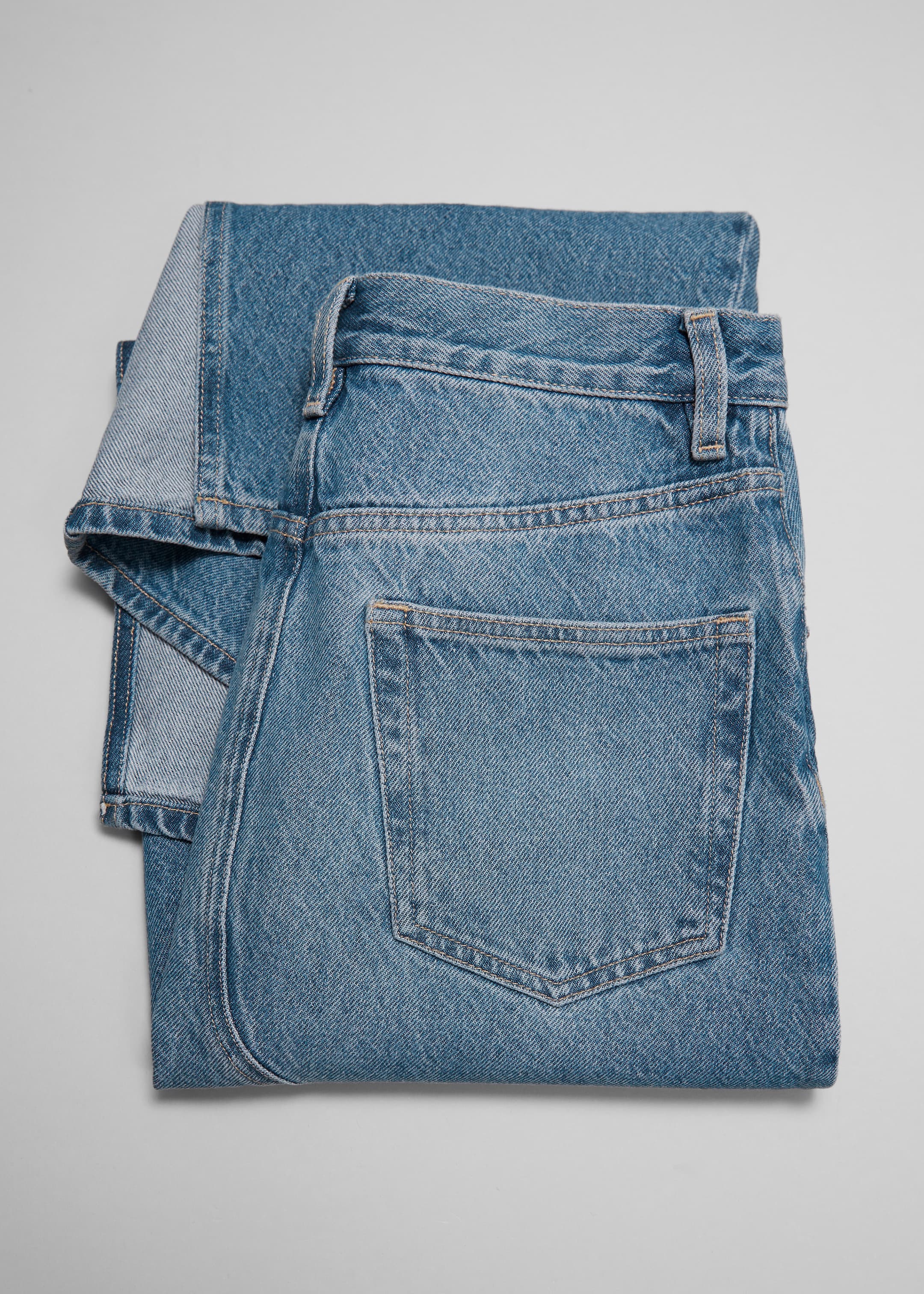 Visa större bild: Midikjol i denim - Mellanblå - DAM | H&M SE 8