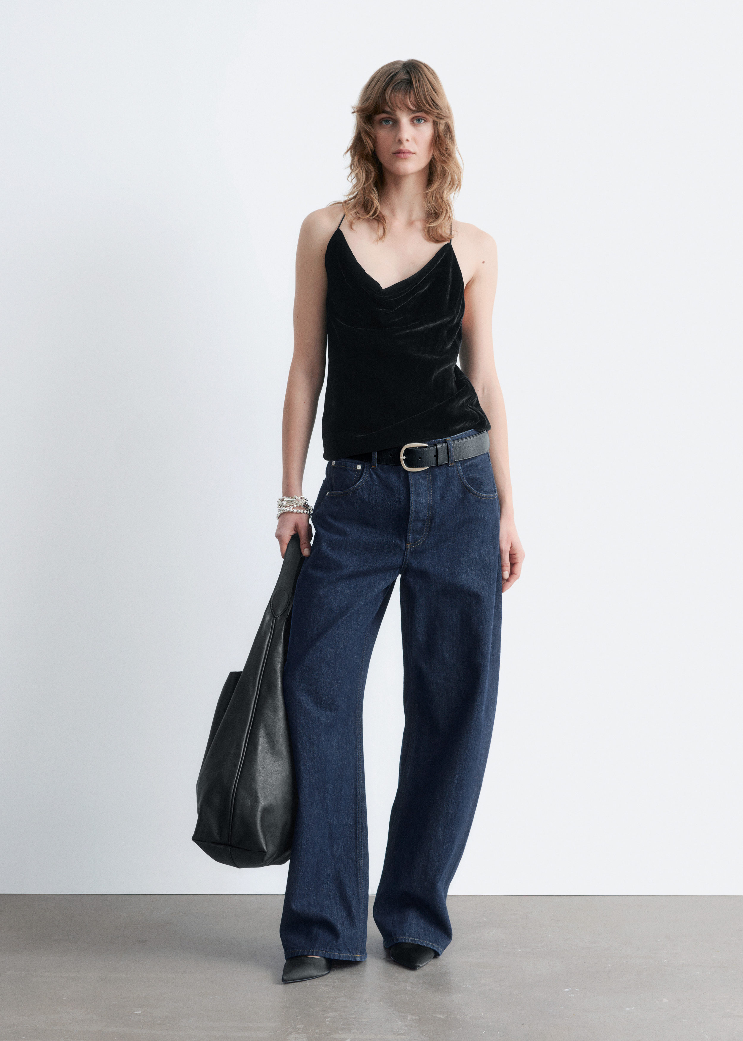 Draped Top - Dark Red - Long sleeve tops - & Other Stories GB