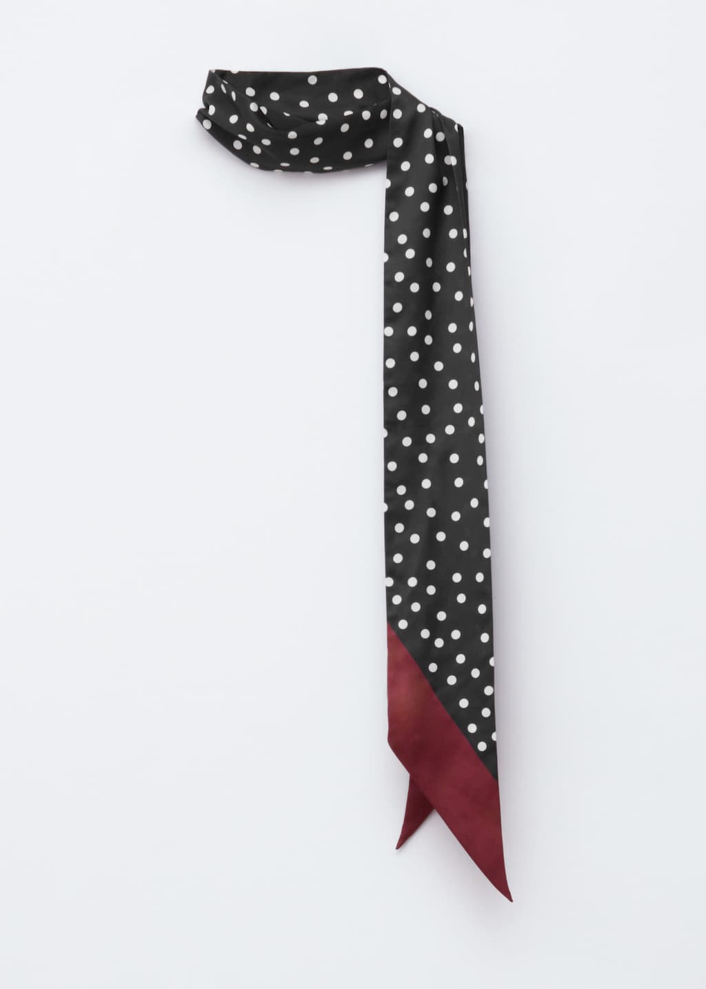 Schmales Tuch mit Polka-Dots - Blau gepunktet - Stillleben