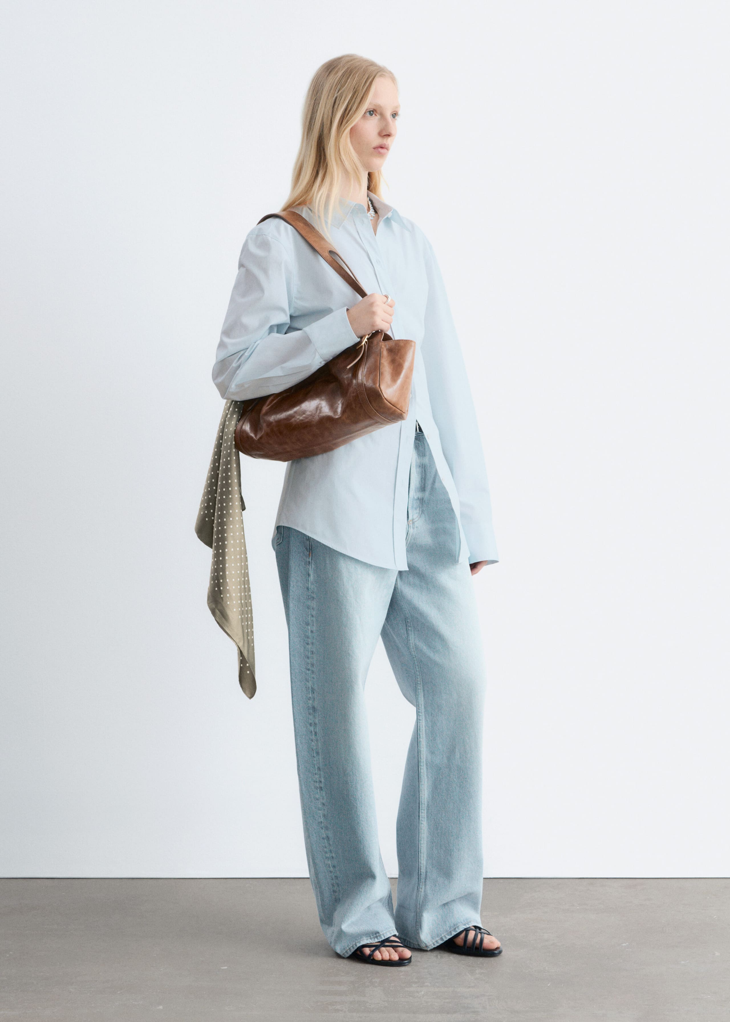 Image of Tapered Cotton Shirt