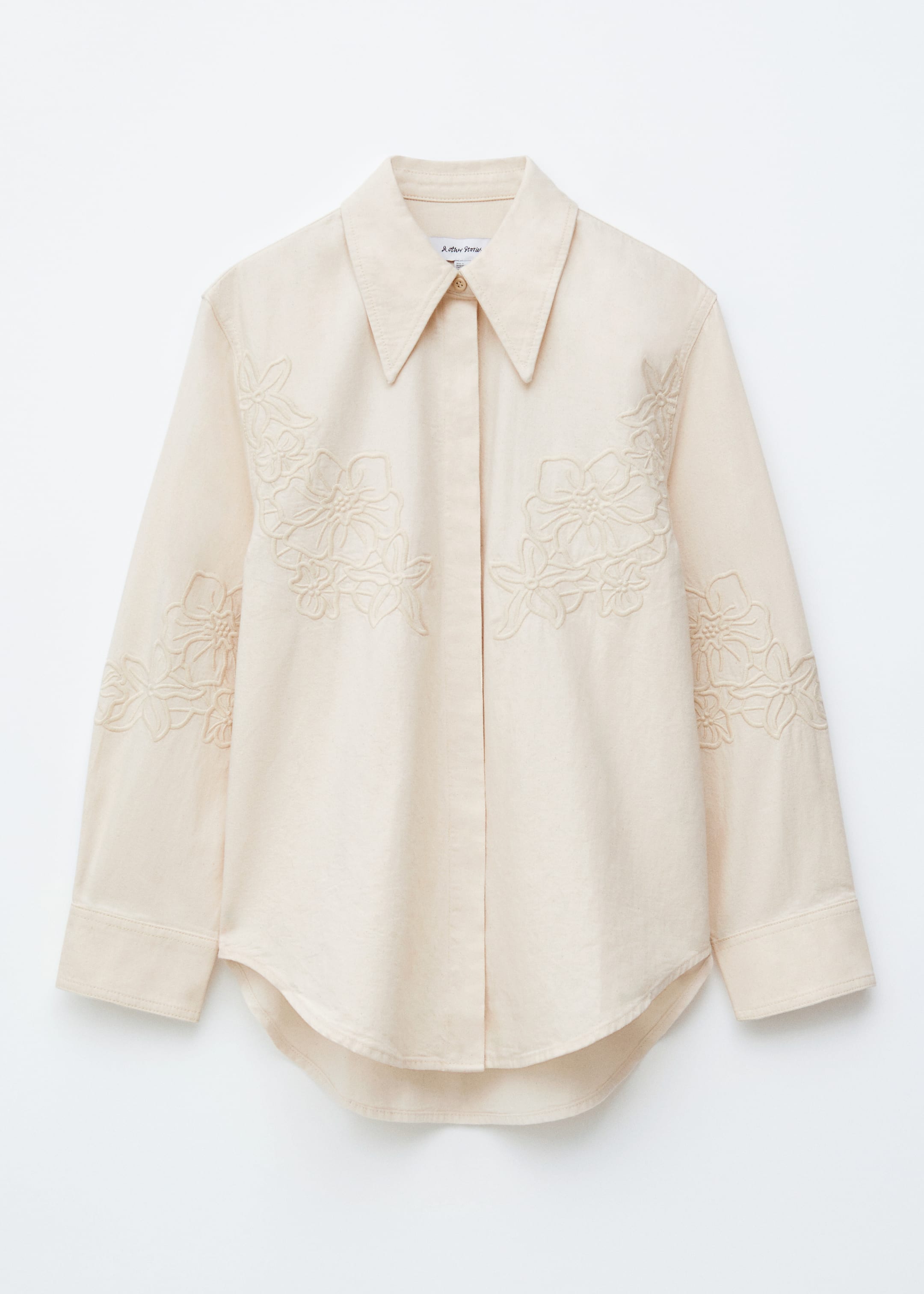 Agrandir l'image: Chemise brodée en denim - Couleur crème - FEMME | H&M CH 6