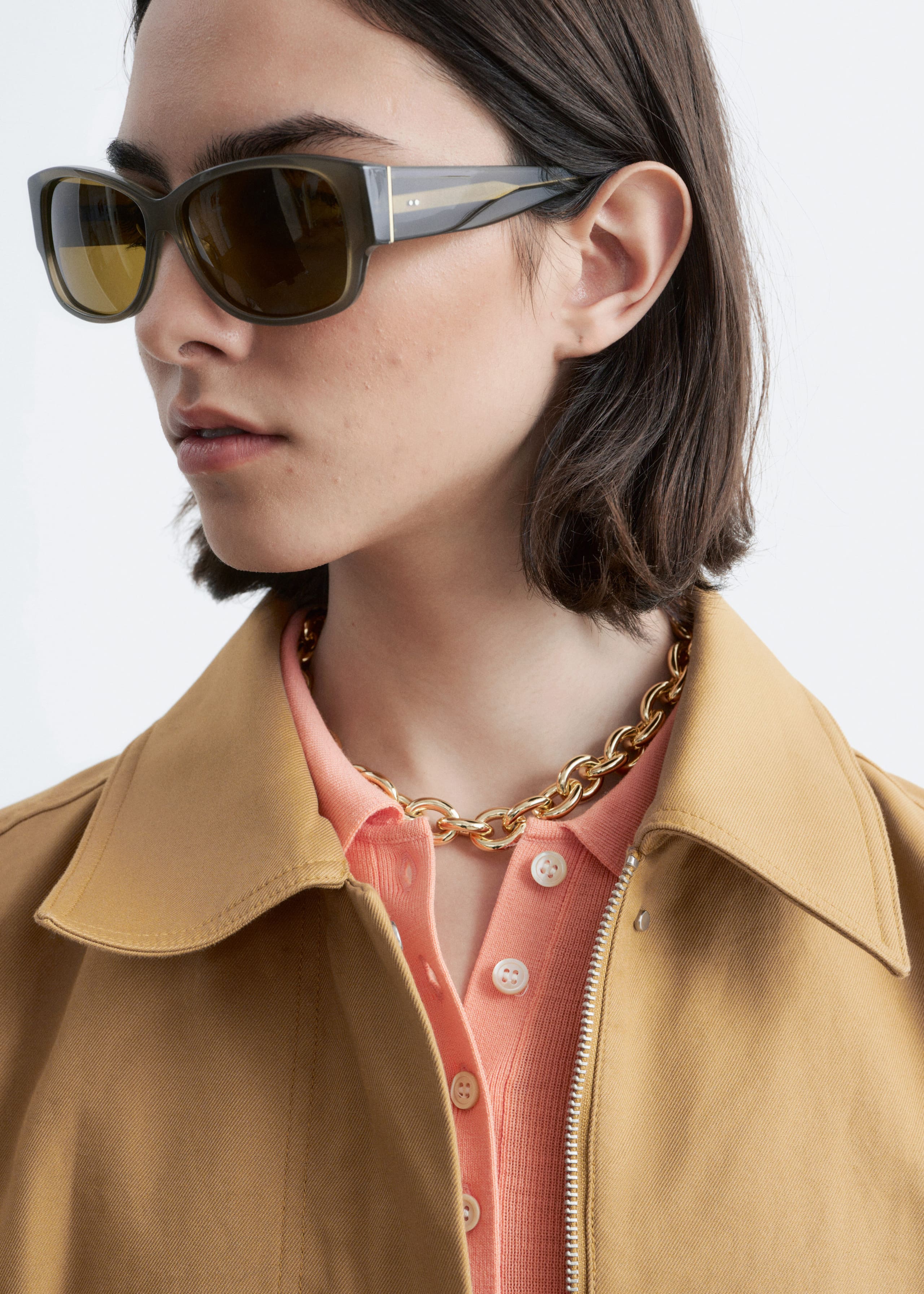 Image of Oversized Drawstring Utility Jacket