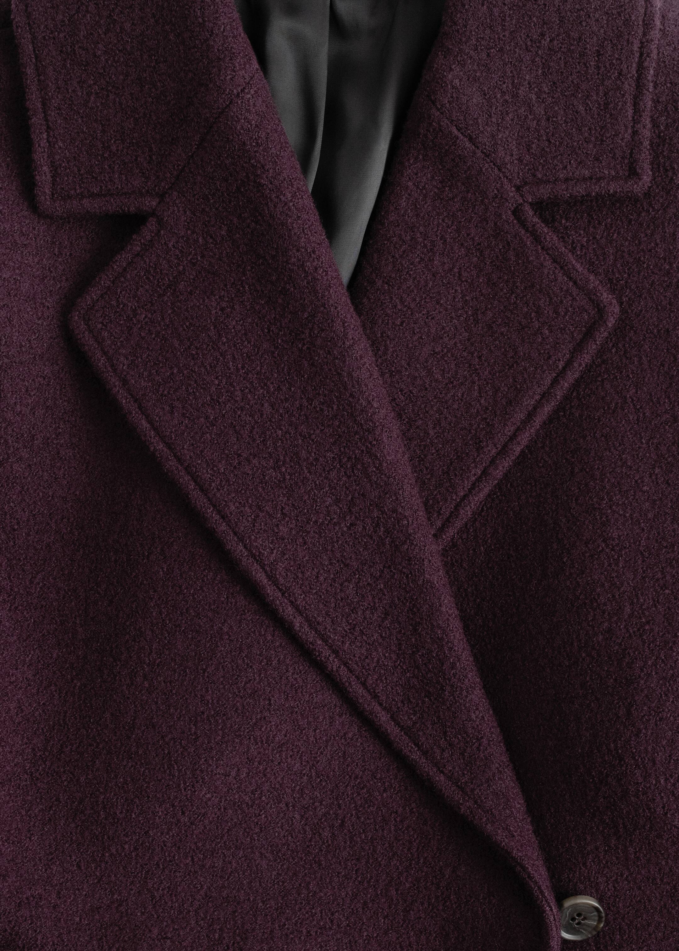 Agrandir l'image: Manteau volumineux en laine avec ceinture - Violet foncé - FEMME | H&M FR 9