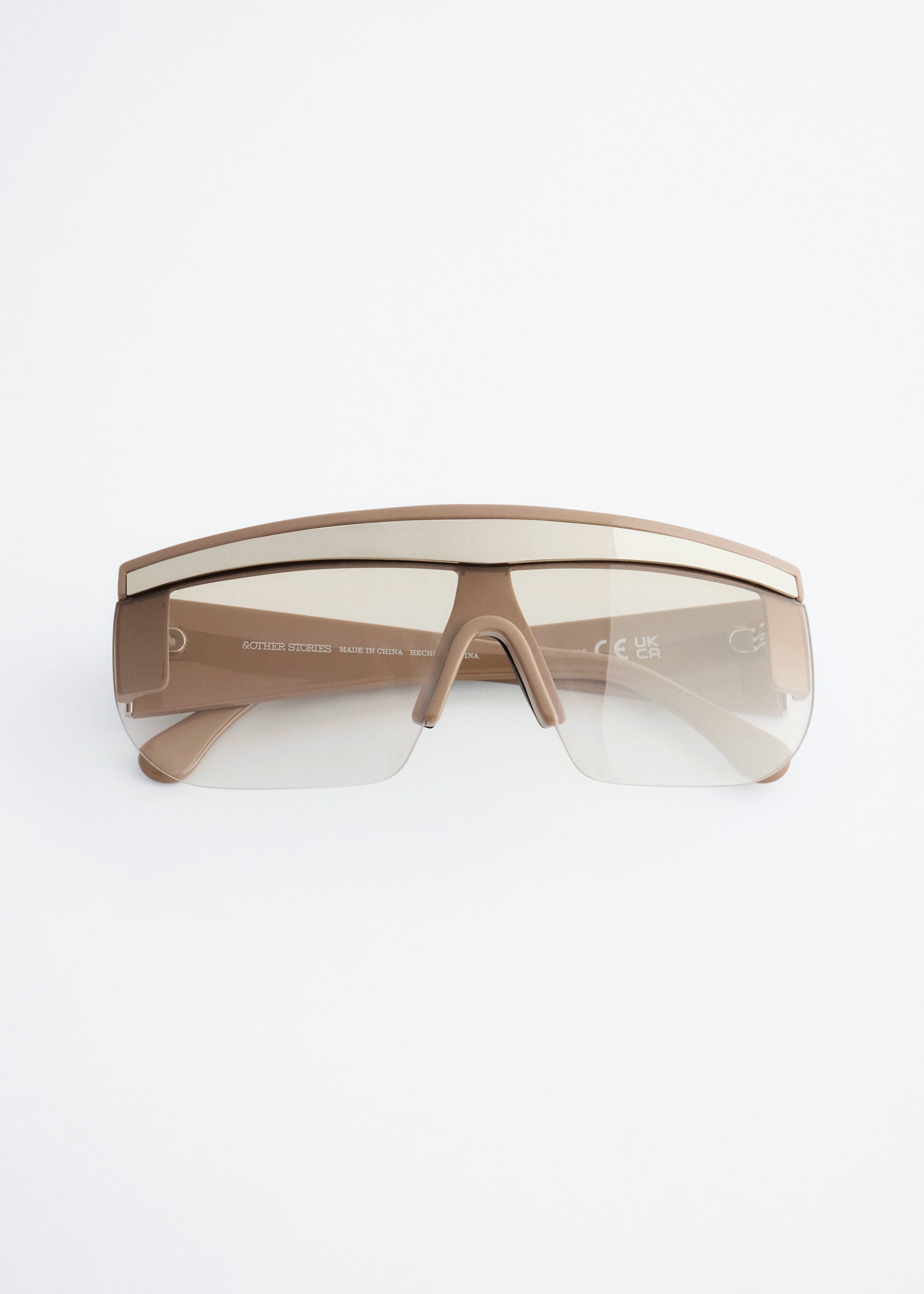 Shield Sunglasses - Beige - Still Life