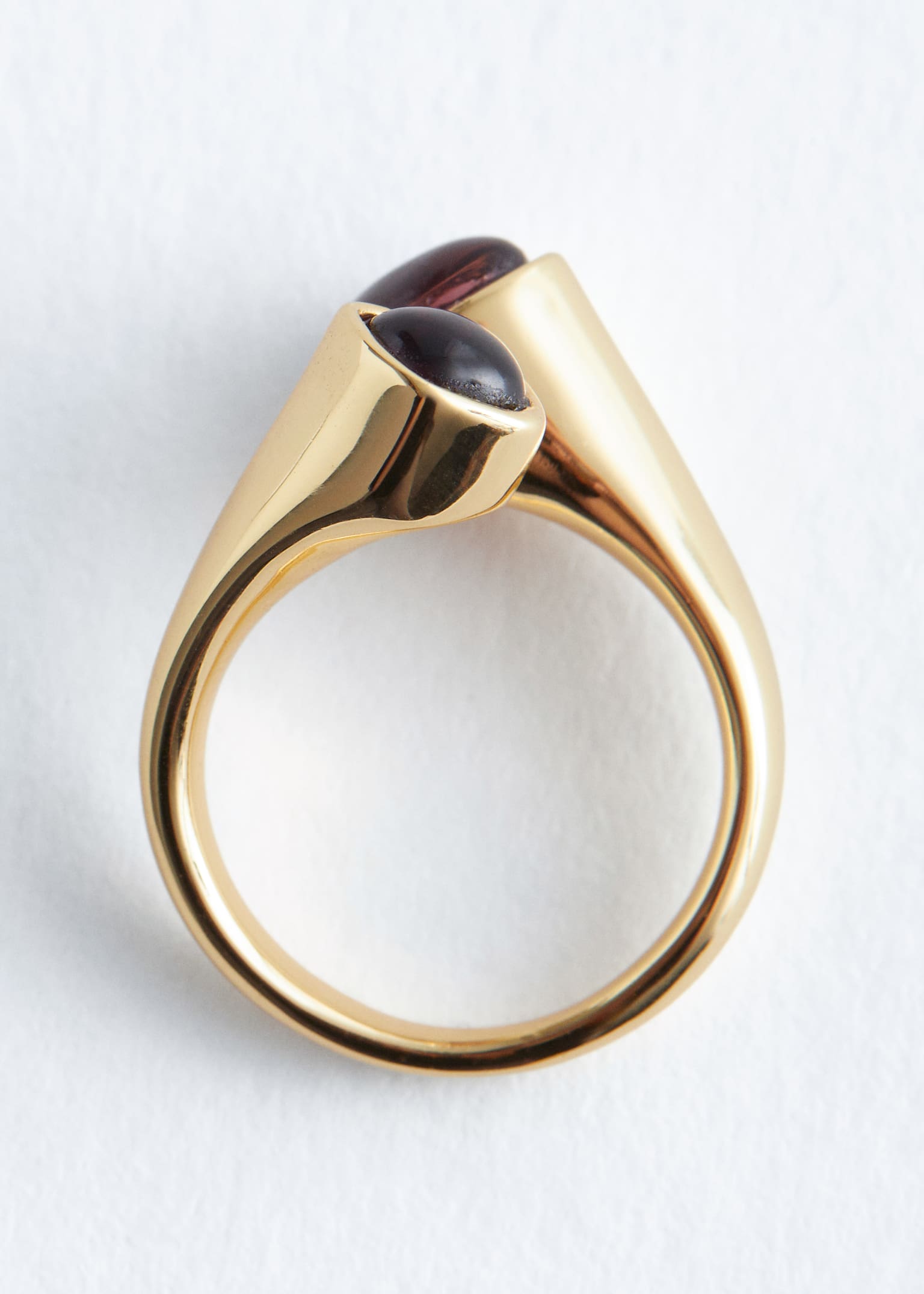 Wickelring mit Kristall - Gold/Silber - 2