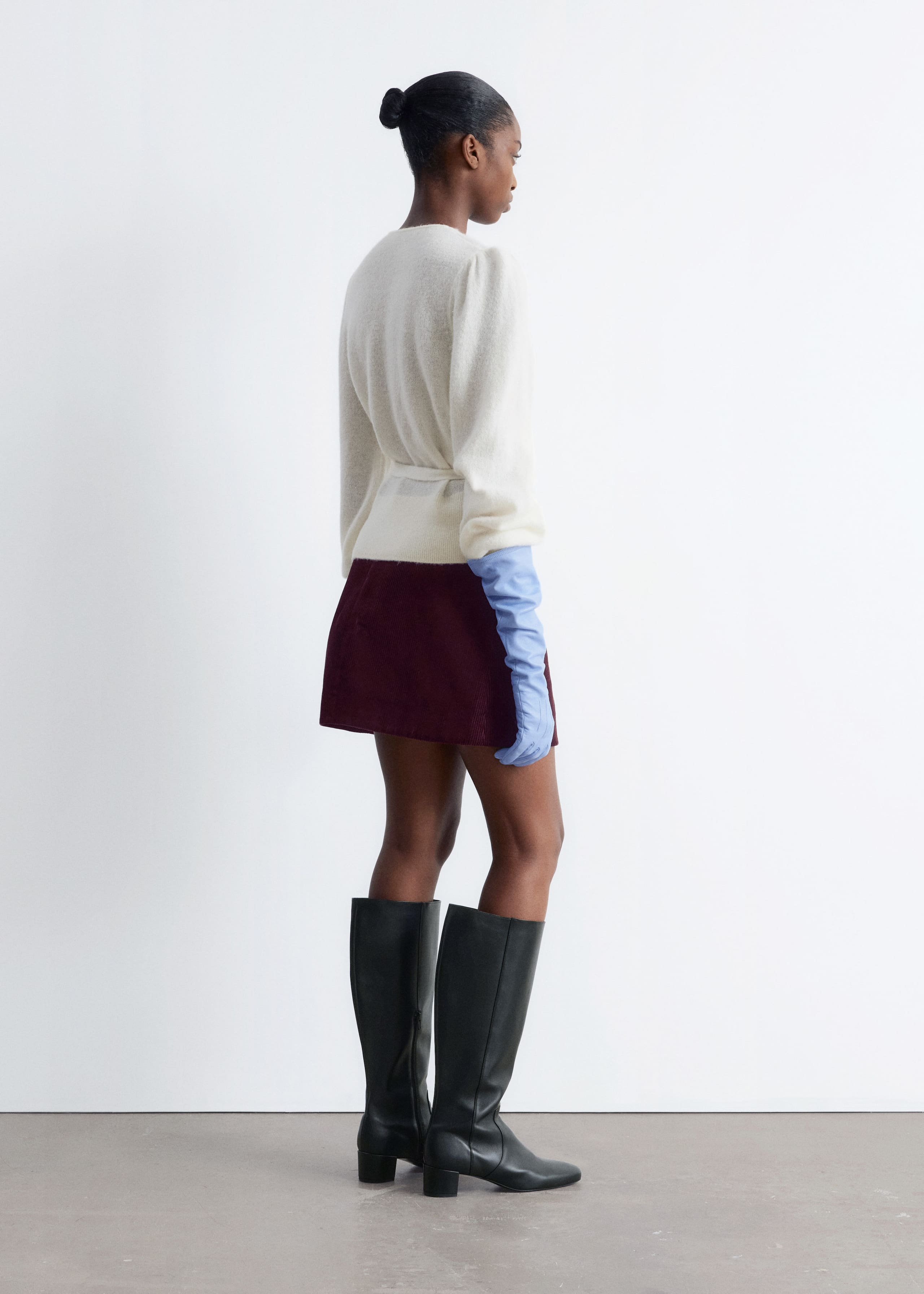 Image of Mohair-Blend Knitted Wrap Cardigan