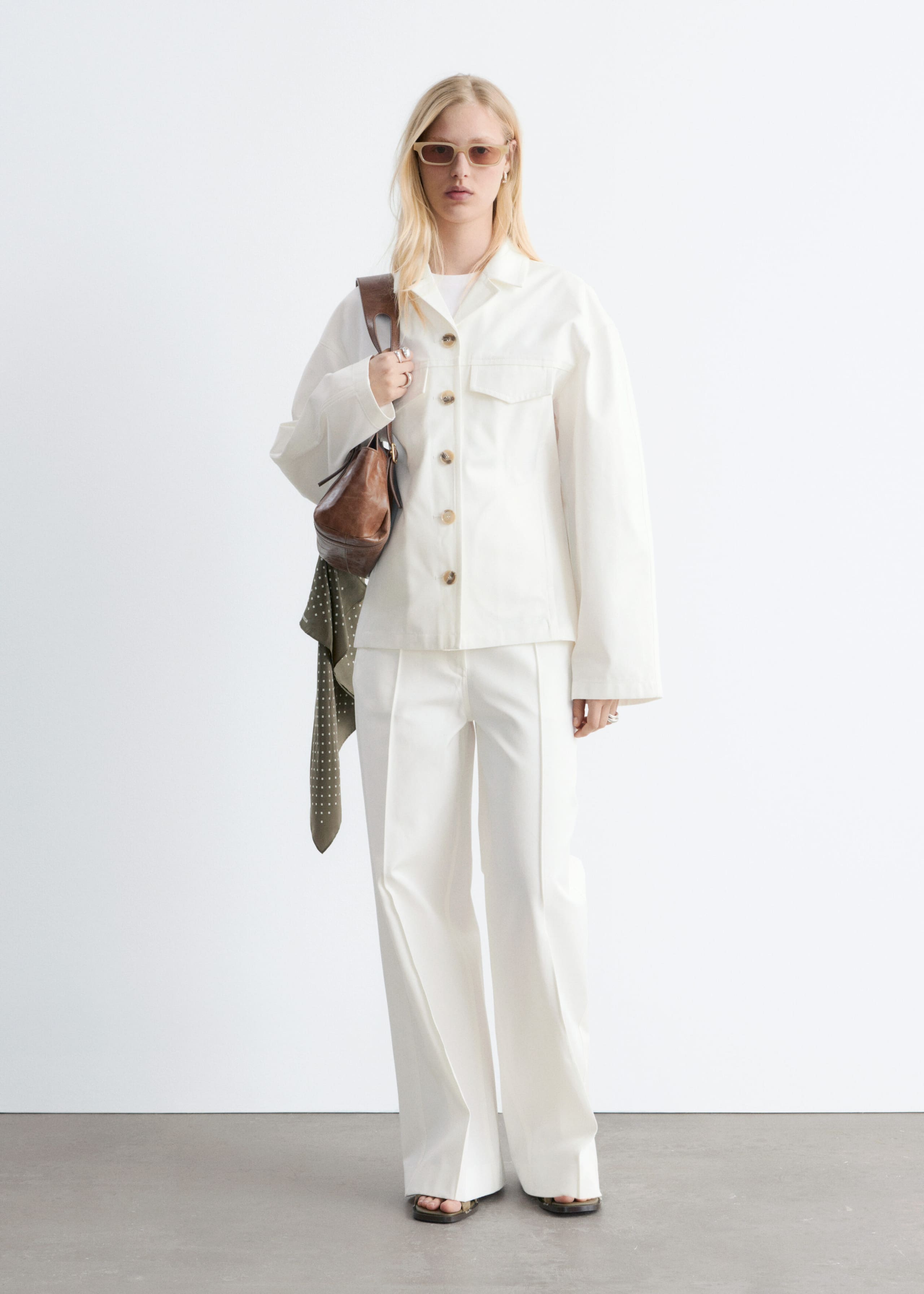 Image of Cotton Twill Tailored Jacket