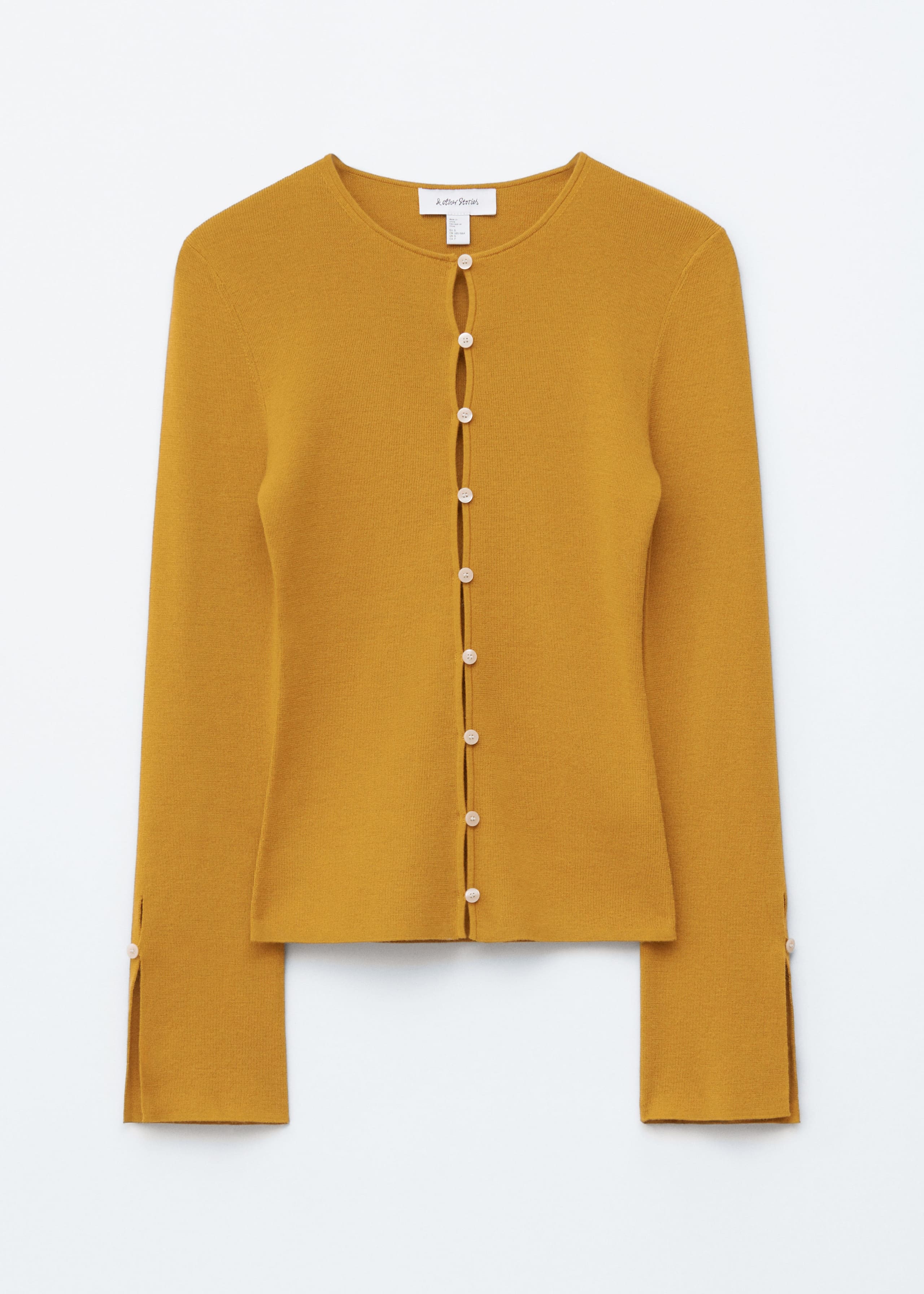 Image of Eng anliegende Strickjacke aus Wolle