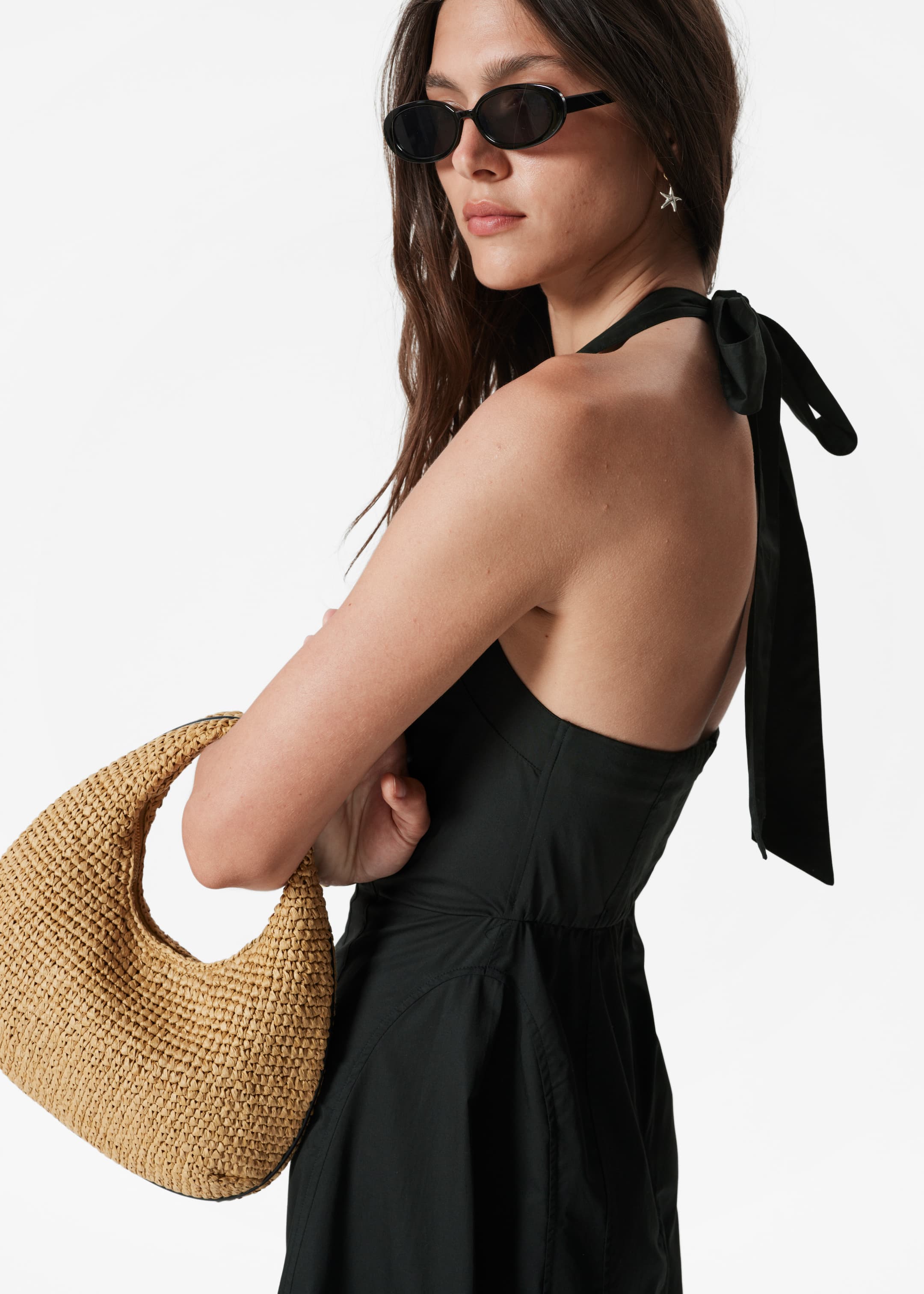 View larger image: Halterneck Midi Dress - Black - Ladies | H&M GB 2