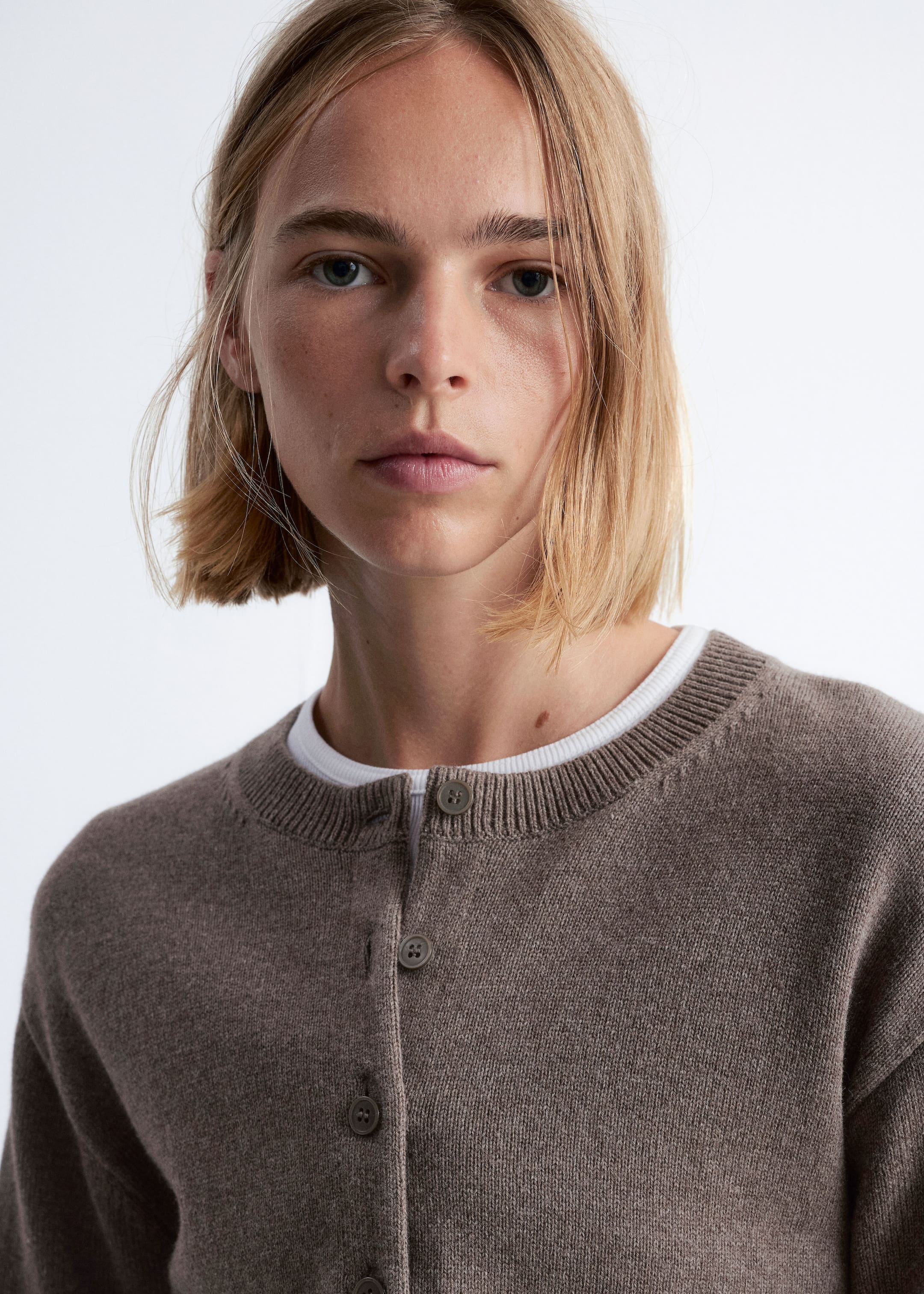 Ver imagem maior: Cardigan de mistura de lã - Toupeira - SENHORA | H&M PT 3