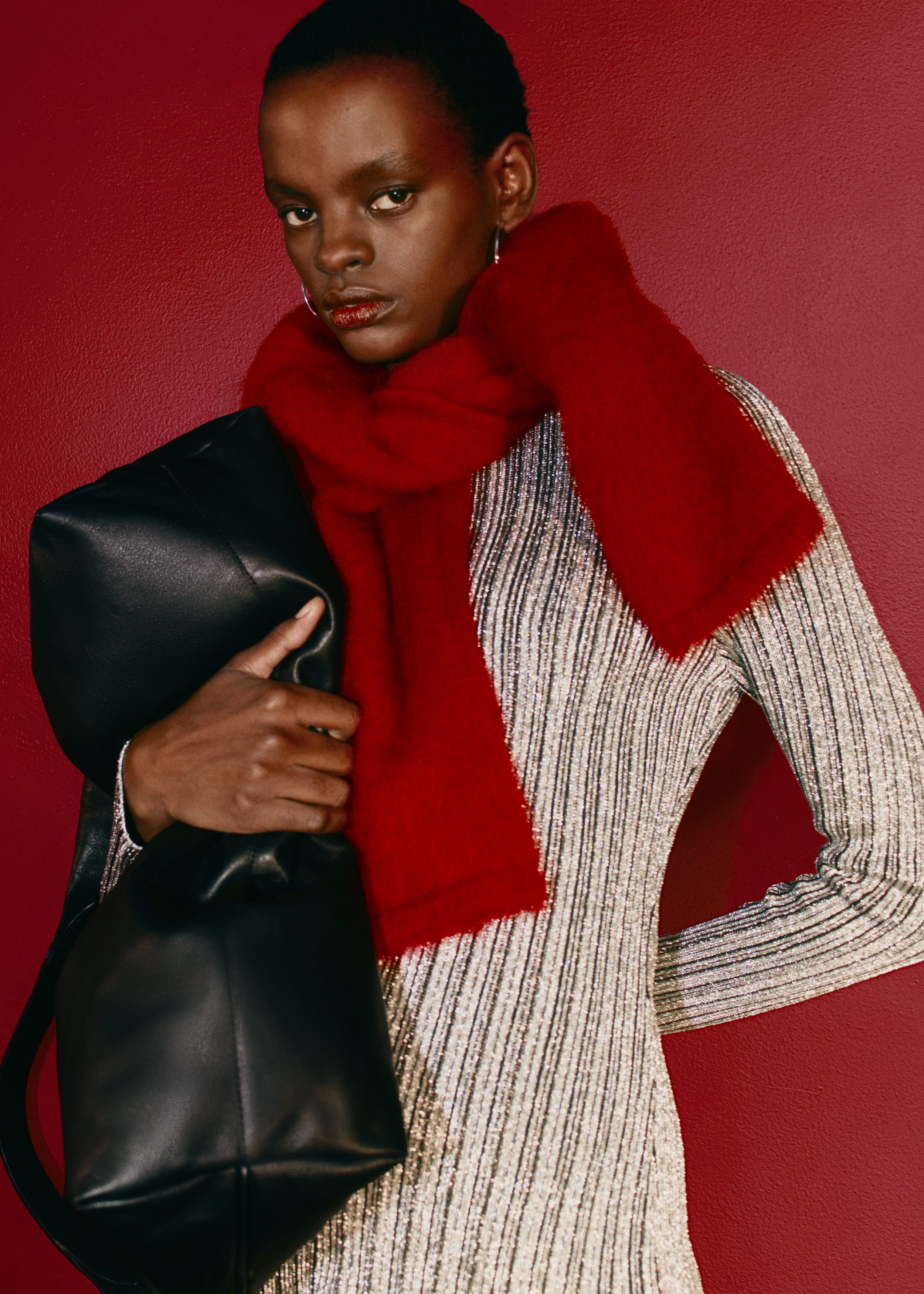 Brushed Mohair-Blend Sweater - Deep Red - & Other Stories US