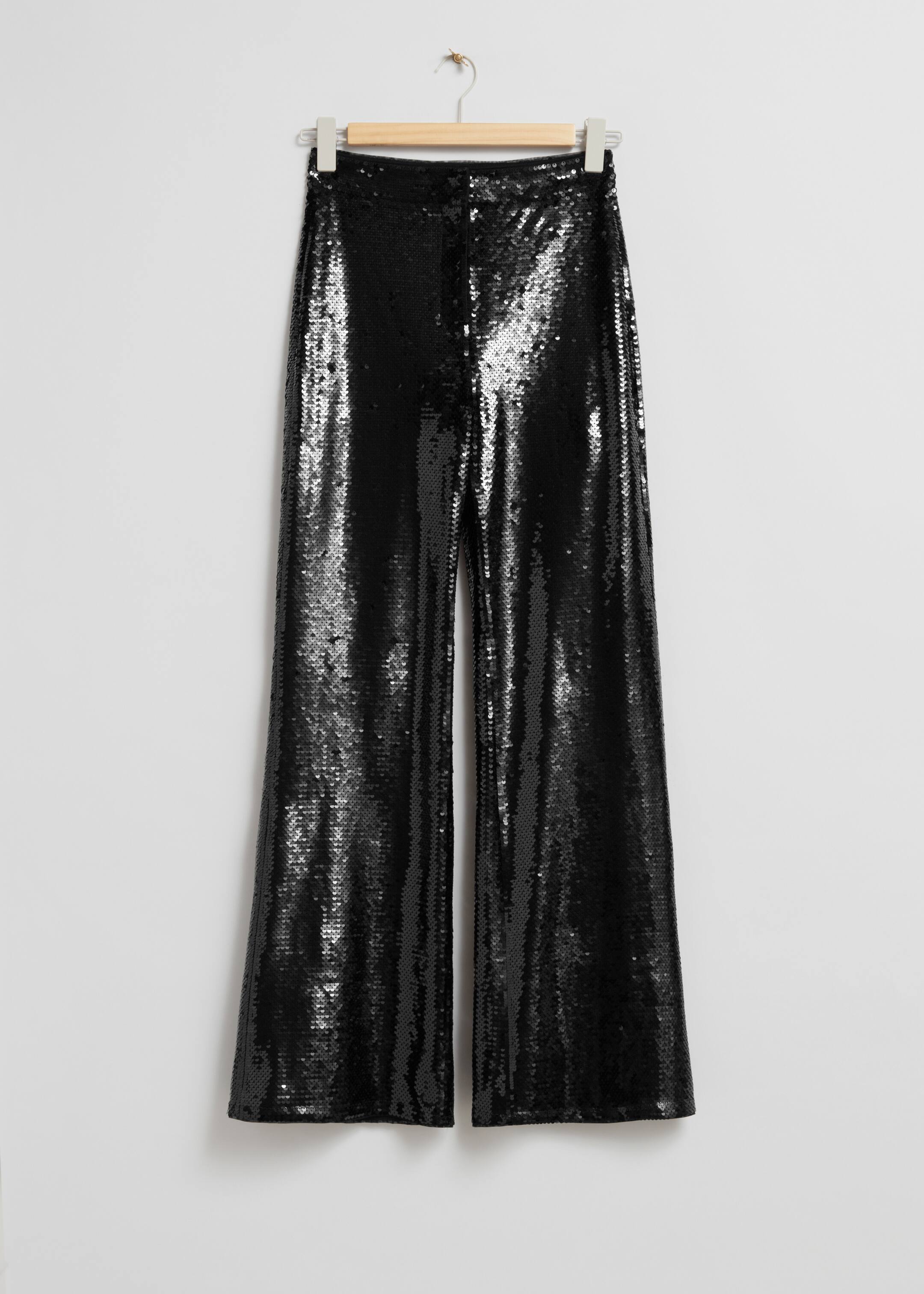 View larger image: Sequin Trousers - Black - Ladies | H&M GB 1