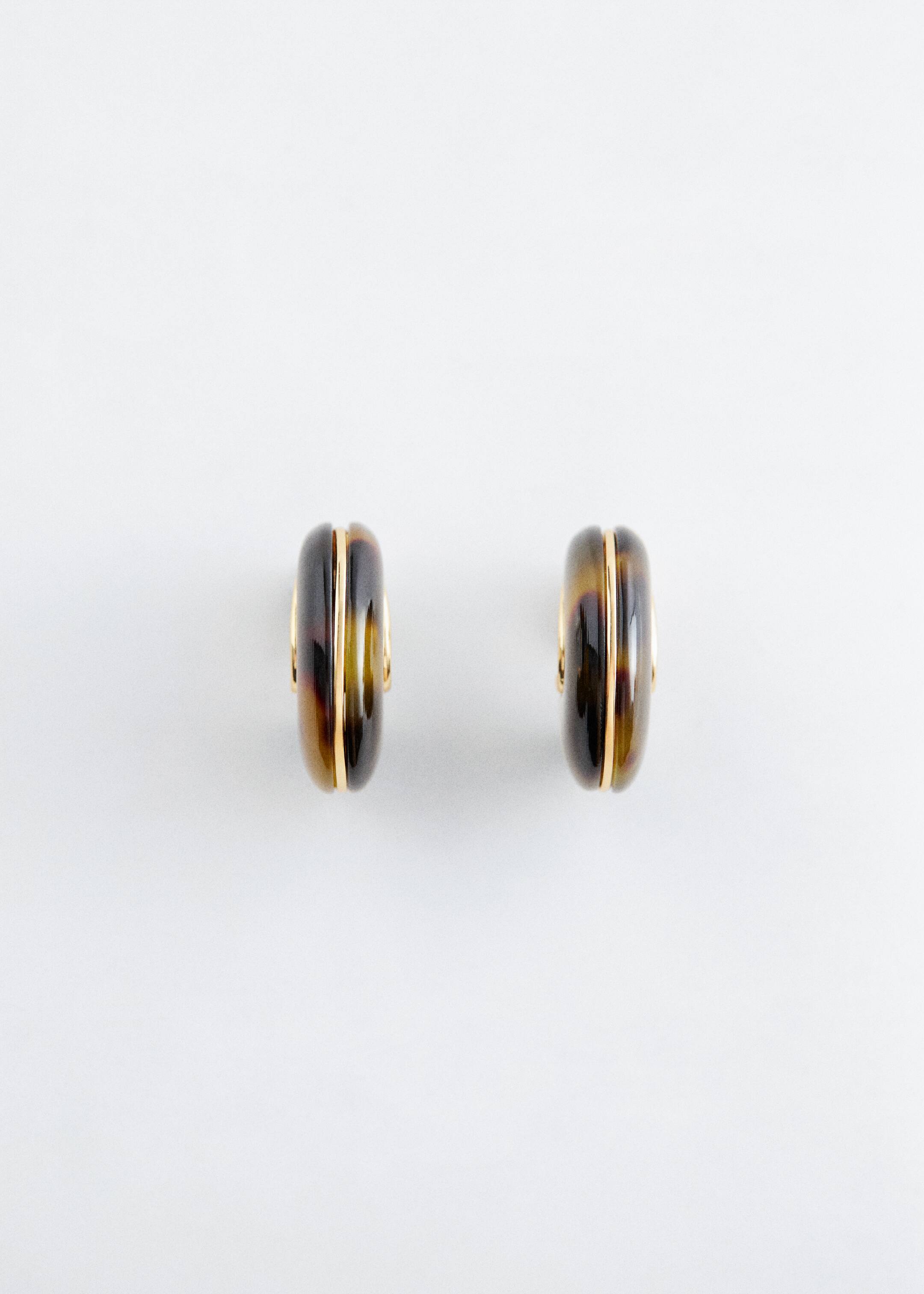 Ver imagen más grande: Pendientes de aro de resina con diseño de carey - Carey marrón oscuro/dorado - MUJER | H&M ES 2