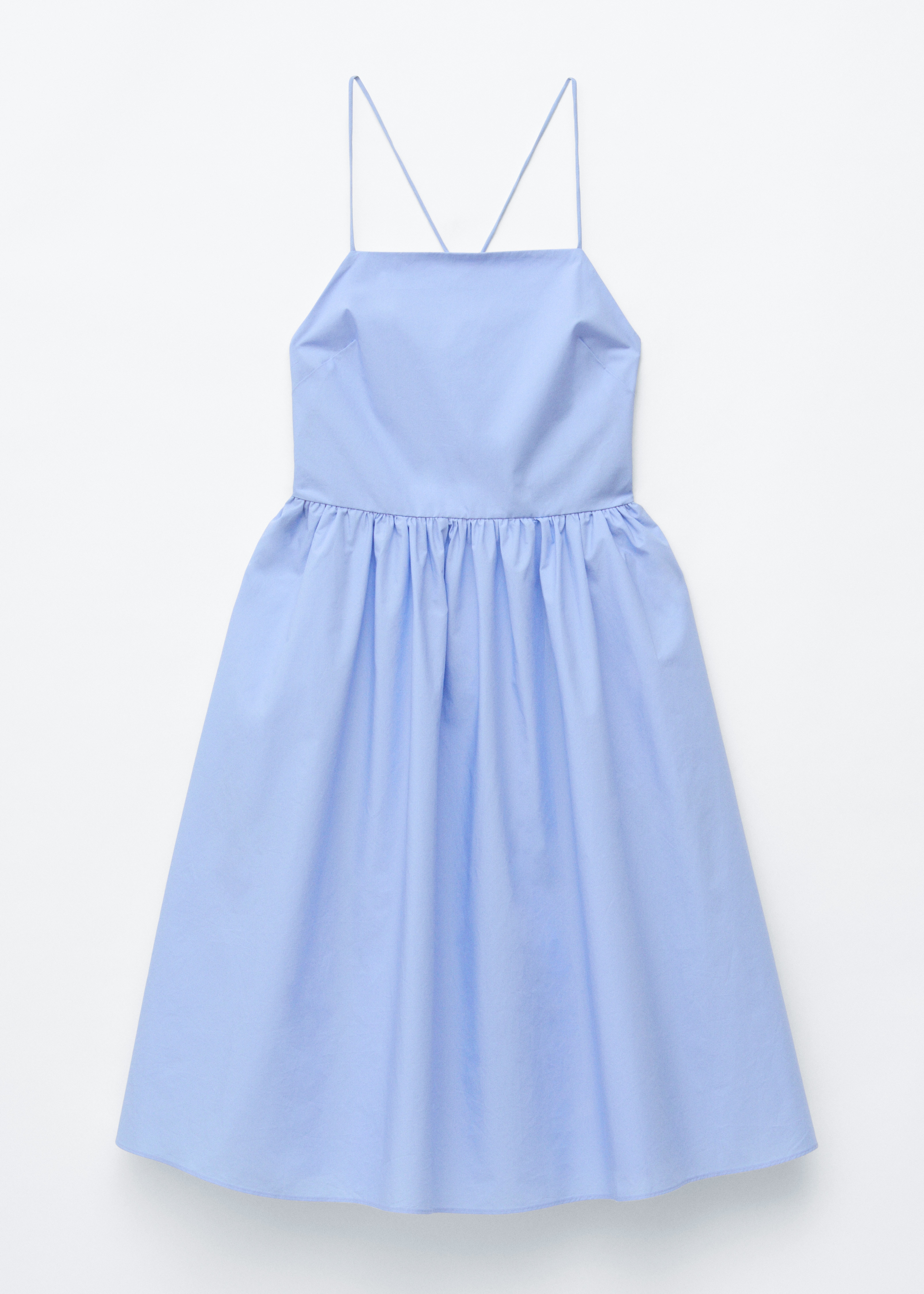 Midikleid aus Baumwolle - Hellblau