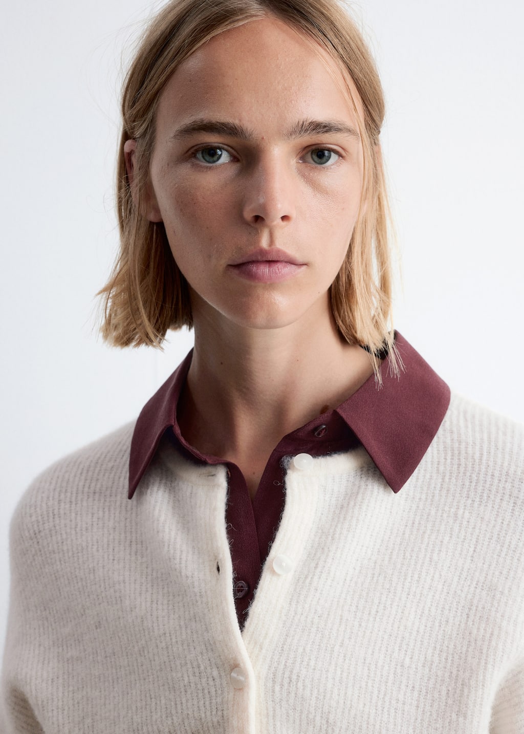 Image of Alpaca-Blend Knitted Cardigan