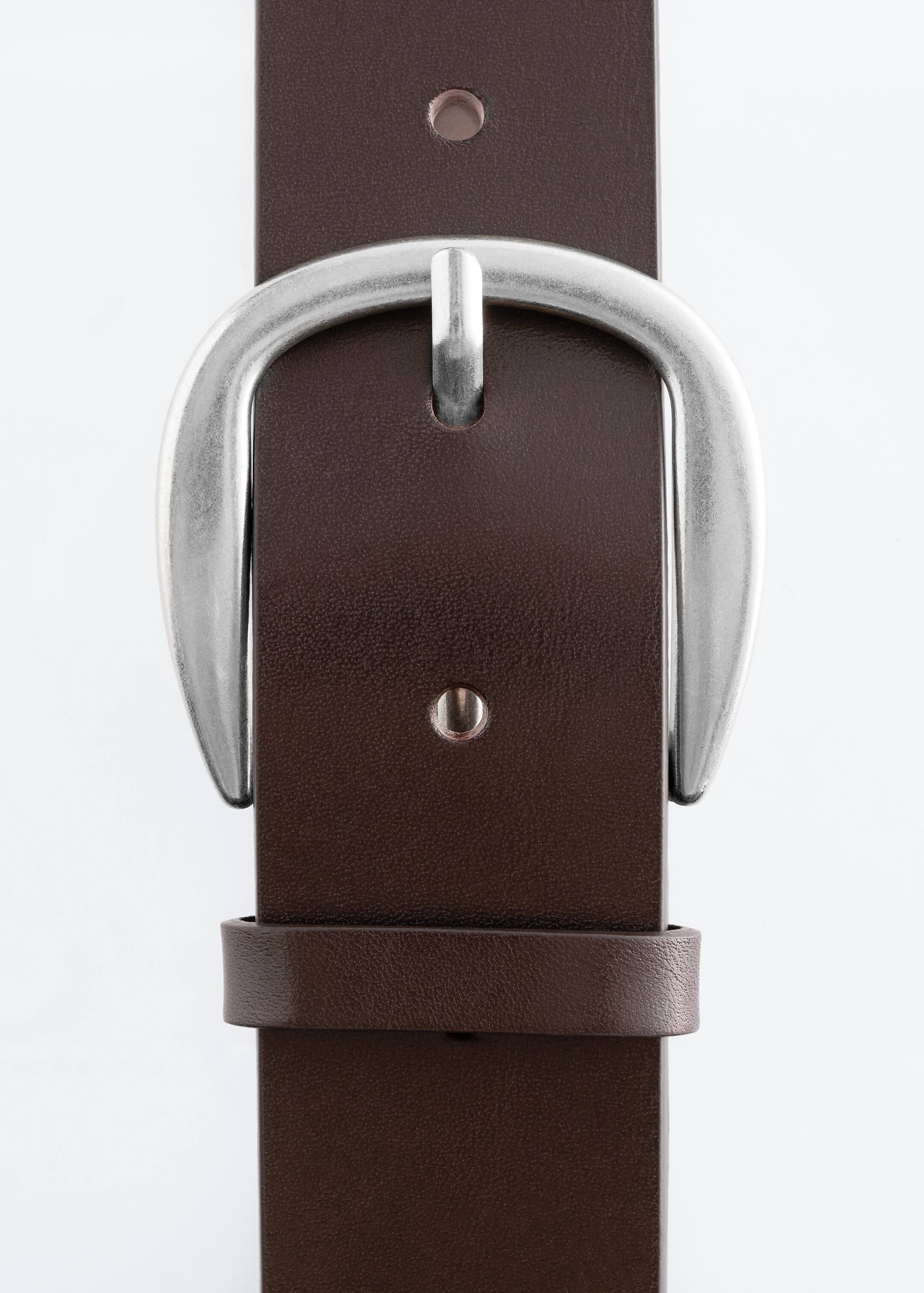 Zobacz większy obraz: Skórzany pasek - Ciemnobrązowy - ONA | H&M PL 2