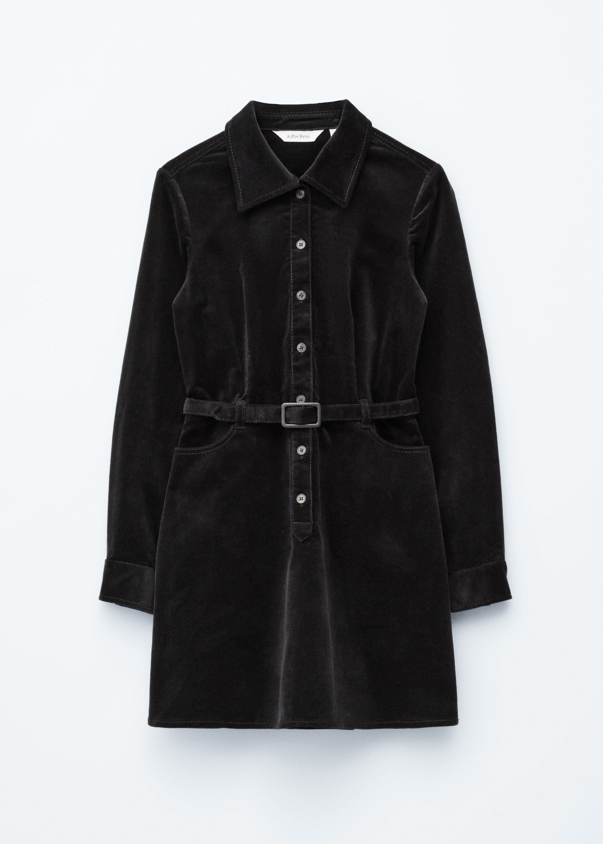 Belted Velvet Mini Dress