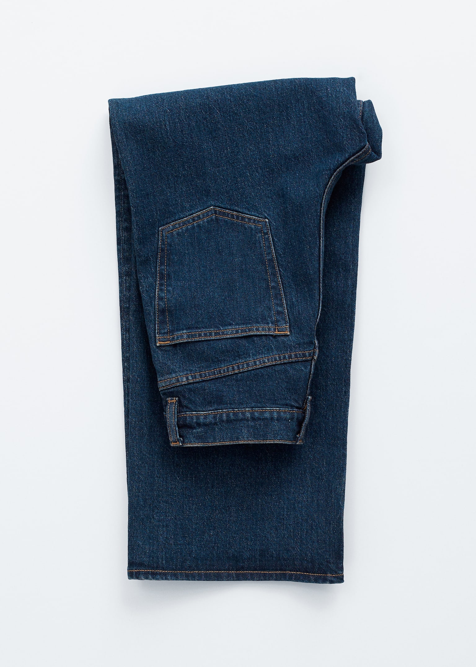 Verkürzte Jeans mit weitem Bein - Mittelblau/Schwarz/Weiß - 11