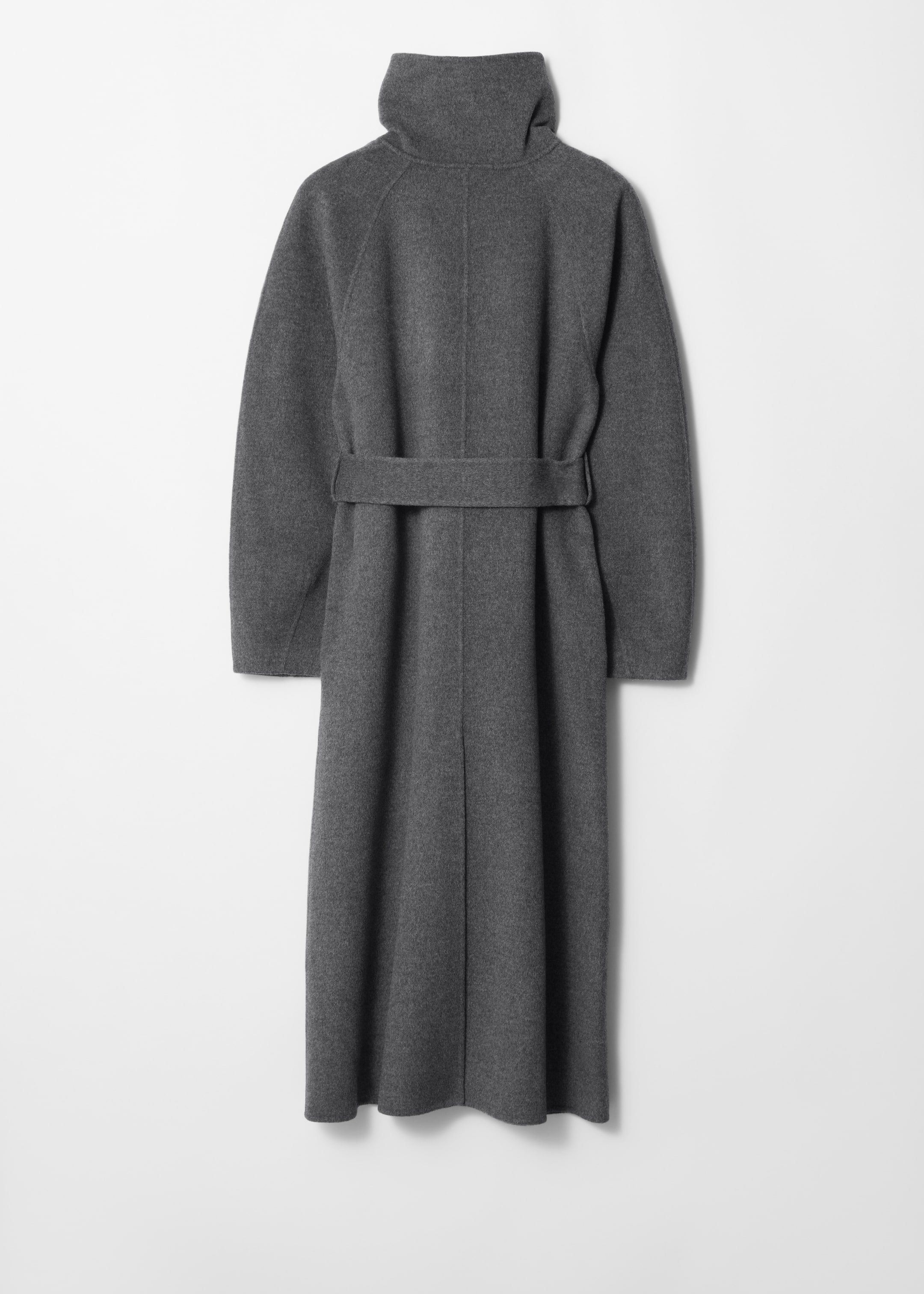 View larger image: Funnel-Collar Wool Coat - Grey Melange - Ladies | H&M GB 2