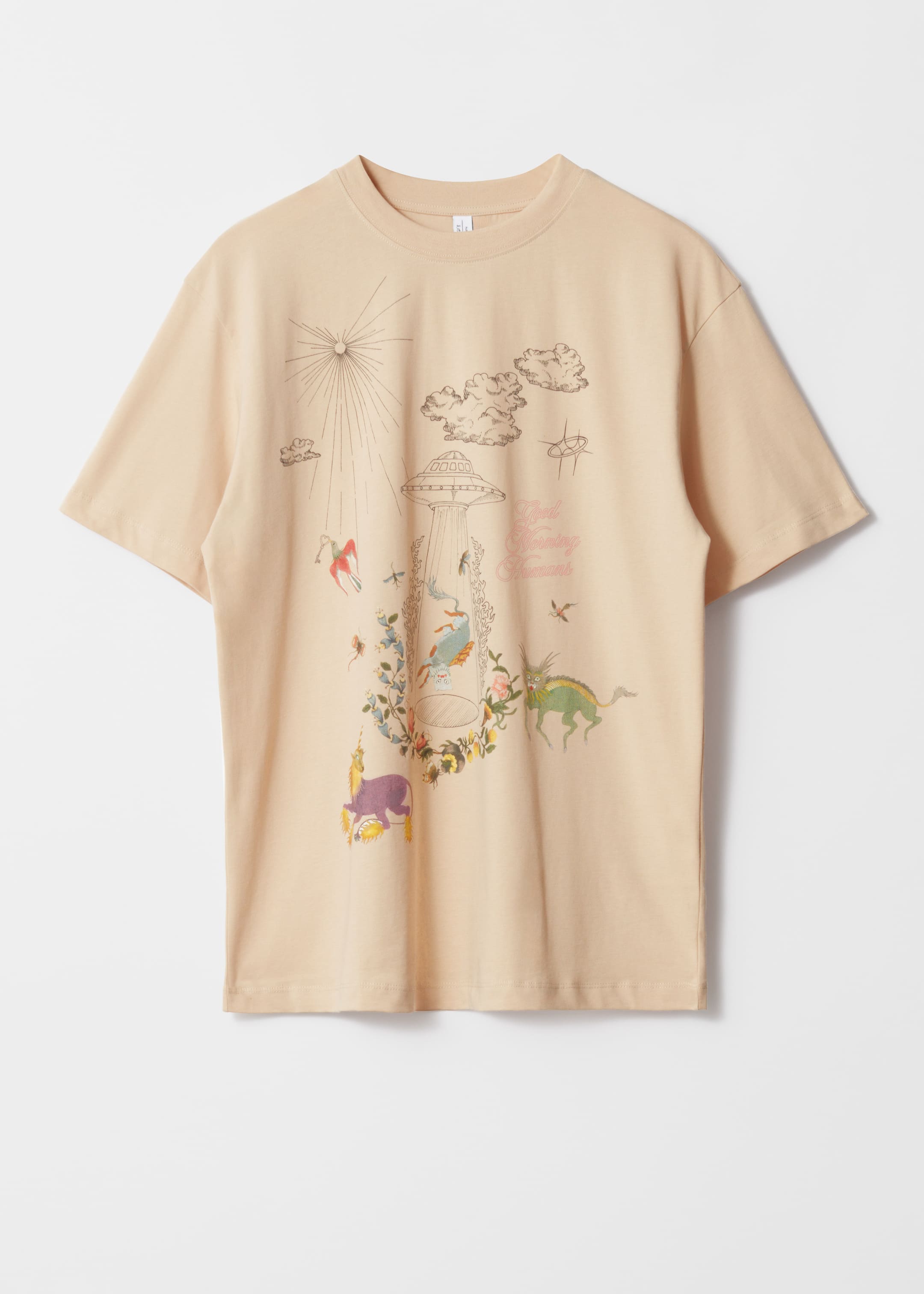 Zobrazit větší obrázek: Graphic Jersey T-Shirt - Beige Print - ŽENY | H&M CZ 1