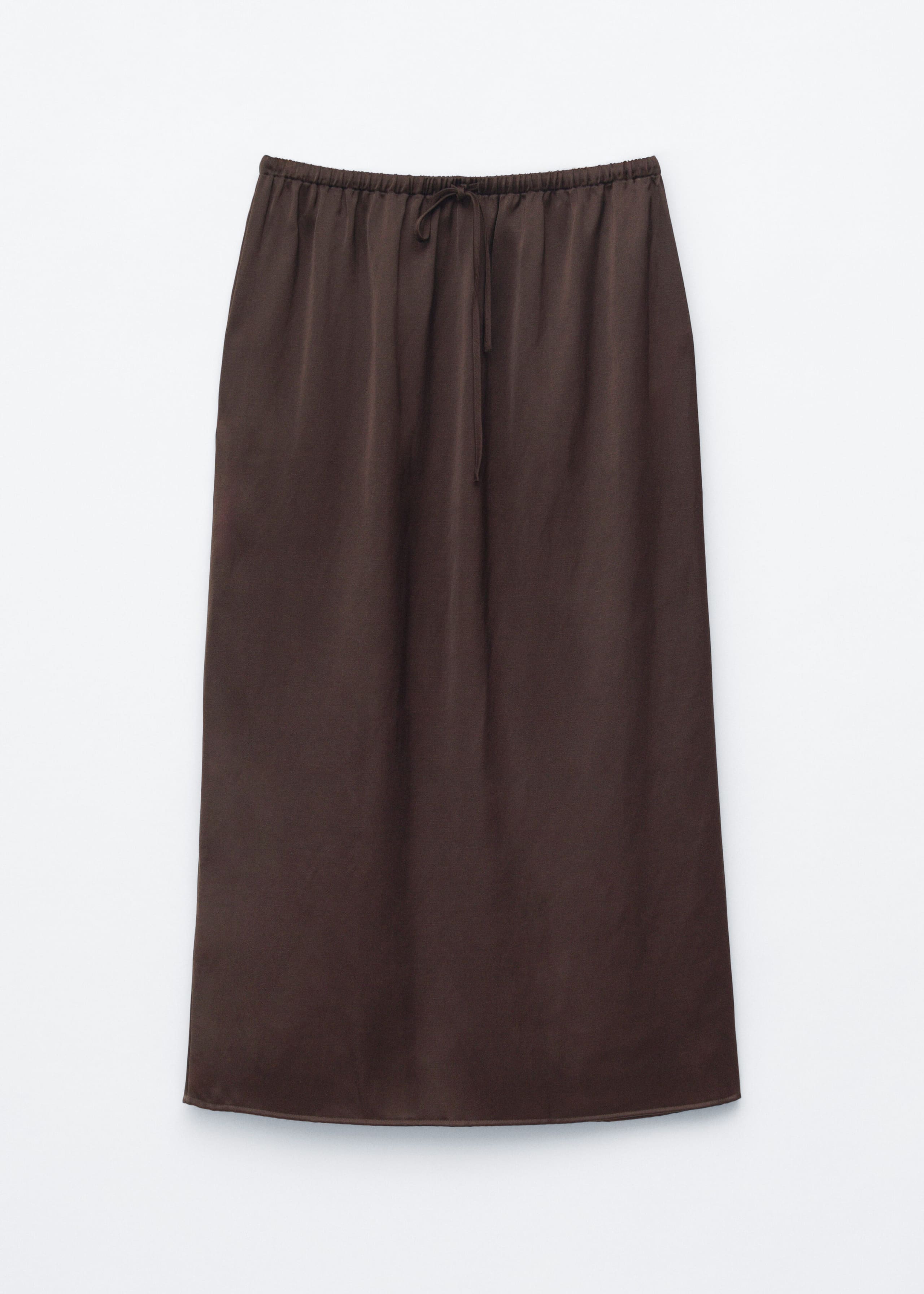 Image of Drawstring Midi Skirt