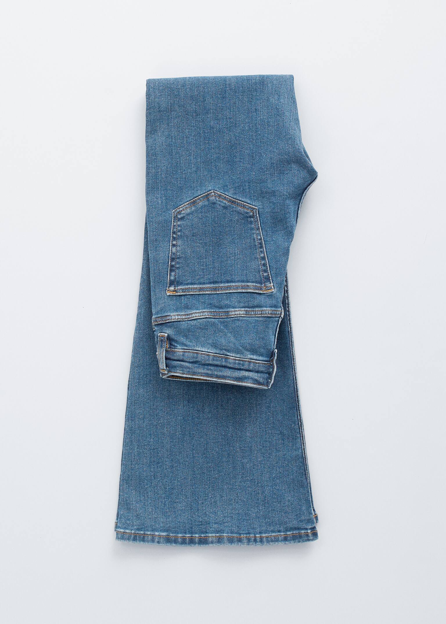 Jean bootcut slim taille basse - Bleu moyen/Bleu foncé - 6