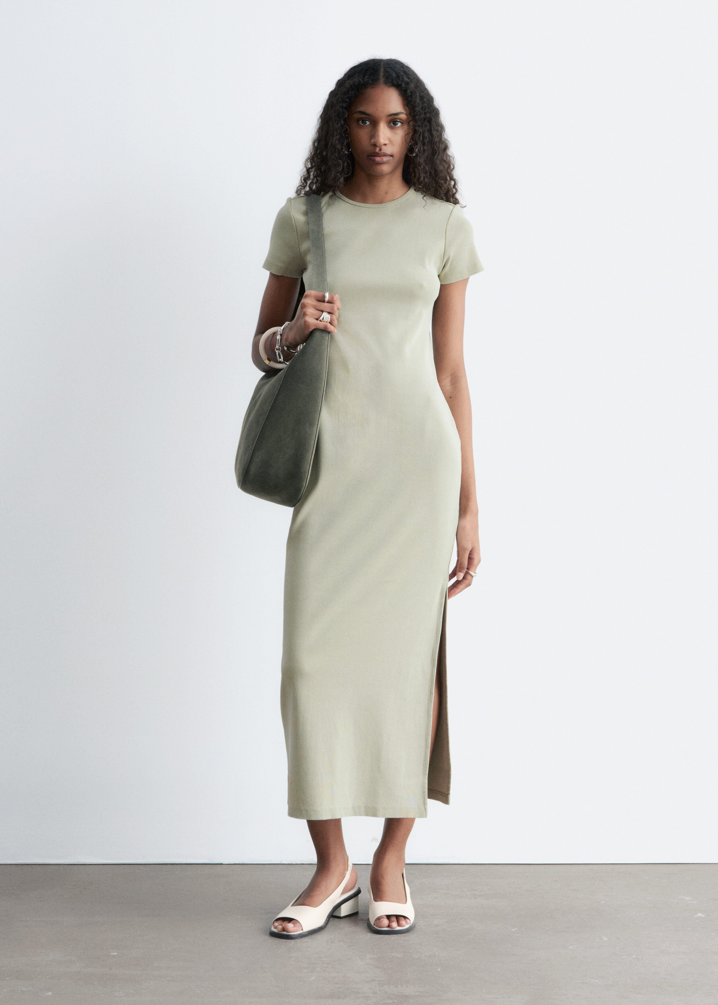 Midi Jersey Dress - Dusty Sage - & Other Stories US